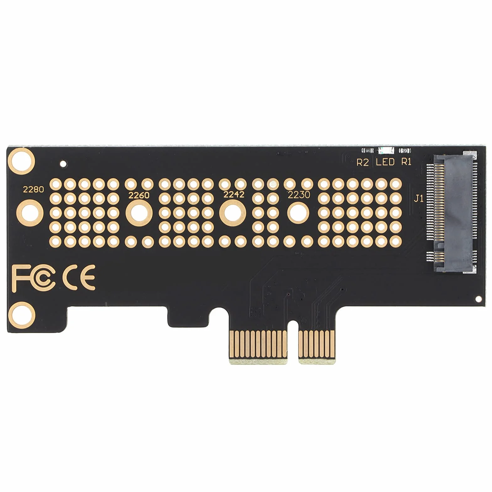 Konwerter Dysku Twardego PCIE X1/x4 na M.2 NGFF SSD Nvme, Karta Adaptera PCI Express do Dysku SSD 2230/2242/2260/2280 (PCIEx1)
