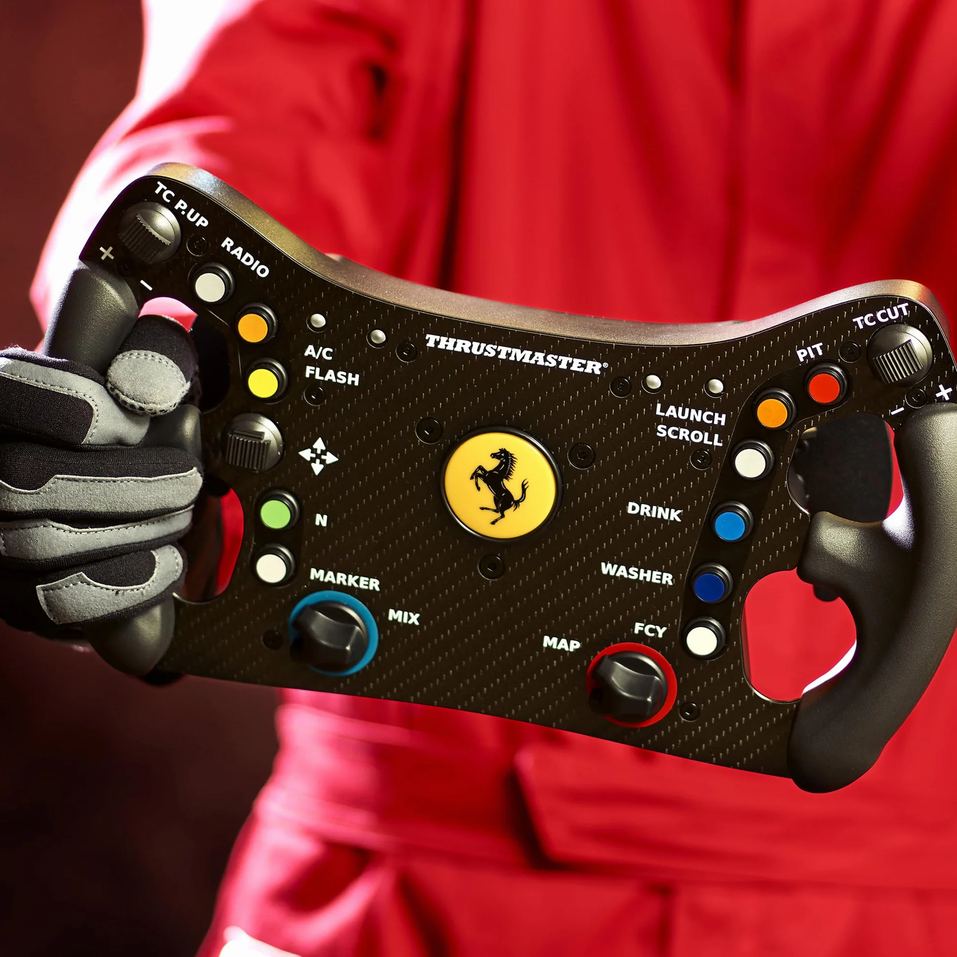 Thrustmaster Ferrari 488 GT3 Wheel Add-On, Koło Kierownicy Wyścigowej, PC, PS5, PS4, Xbox Series X|S, Xbox One, Oficjalna Licencja Ferrari