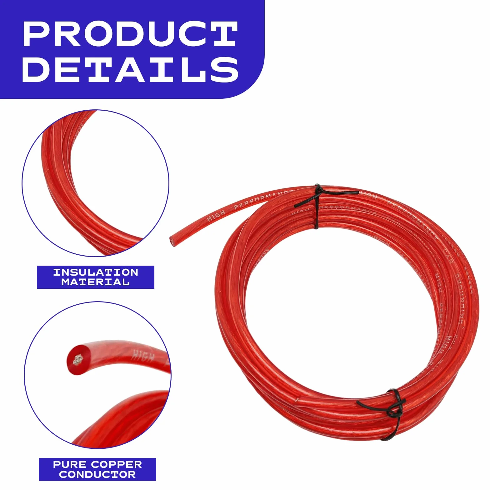 Kabel do subwoofera, Car Audio Wire, wzmacniacz 10GA, zestaw kabli do subwoofera, 4,5 m, kabel do wzmacniacza, złącze wzmacniacza, przyłącze stopnia mocy