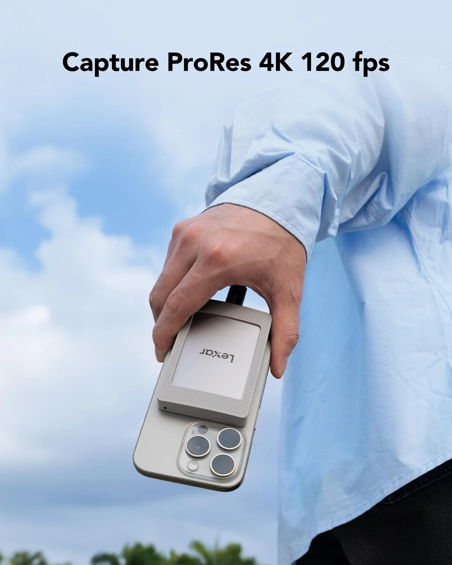 Lexar Dysk SSD ES4 Portable z zestawem magnetycznym 1TB, zewnętrzny dysk SSD USB 3.2 Gen2 1050 MB/s odczytu i 1000 MB/s zapisu, kompatybilny z iPhone 15/16, PC i Mac, laptopami typu C, tabletami, PS5