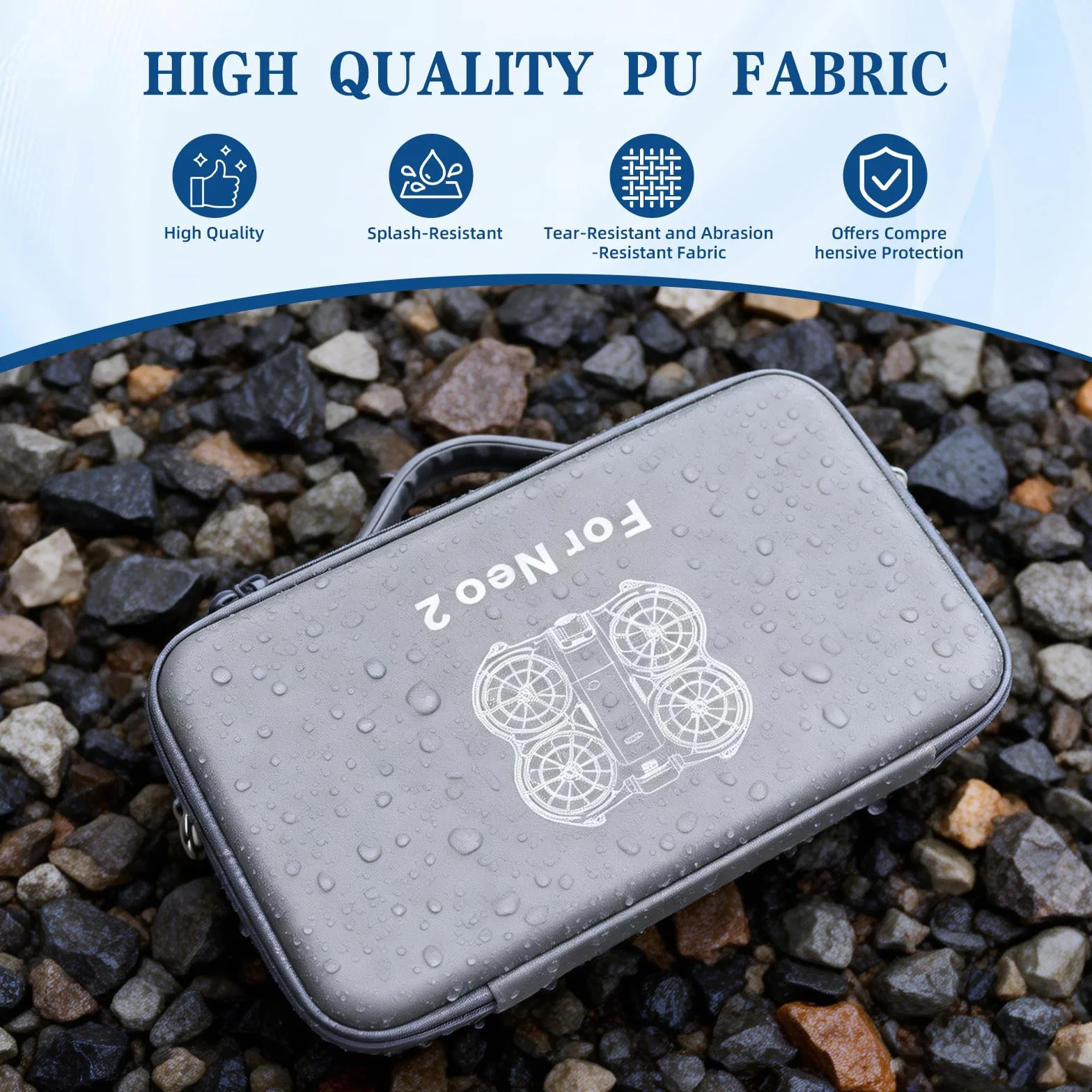 Etui do Neo 2 Fly More Combo, torba do przechowywania akcesoriów DJ Neo 2, materiał PU, z paskiem na ramię, NEO 2 drone/zdalne sterowanie RC-N3 / akumulatory/akcesoria, ochrona przechowywania