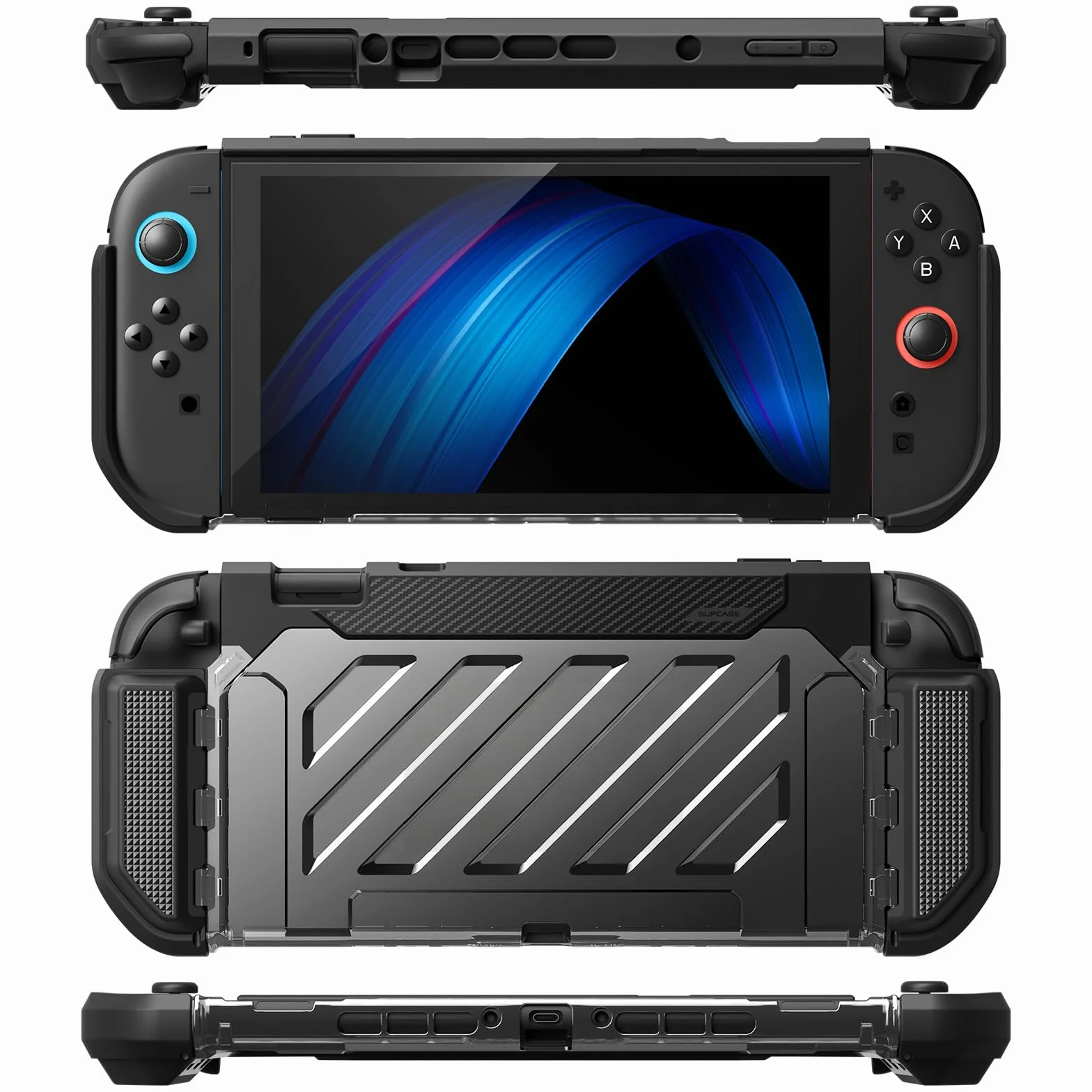 SUPCASE Etui Nintendo Switch 2 (2025) Unicorn Beetle Pro Magnetyczne Odporne na wstrząsy Czarne
