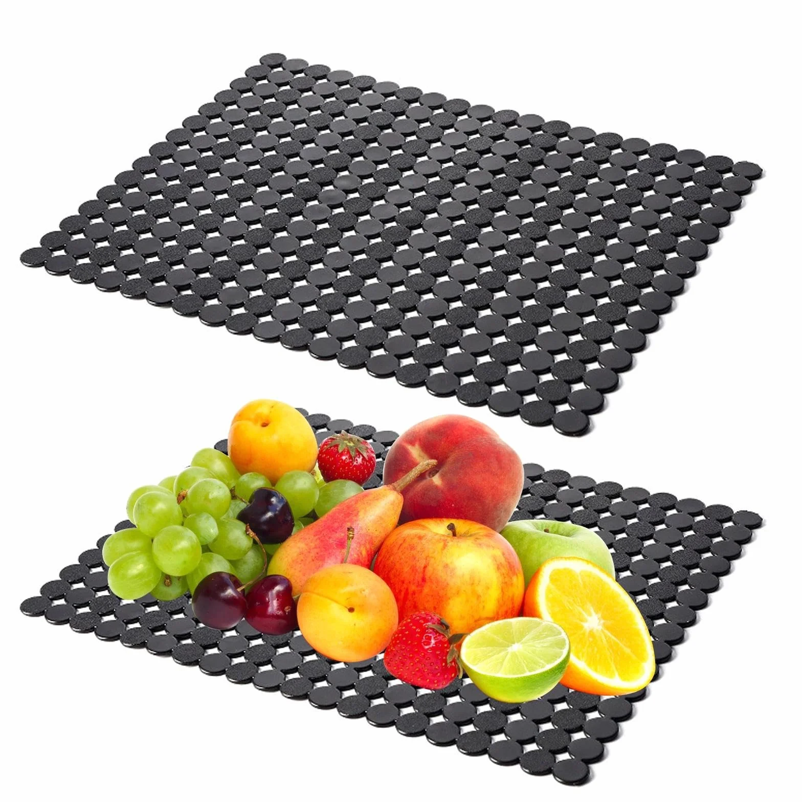 Mata do zlewu kuchennego PCW 40x30 cm czarna ochrona przed zarysowaniami