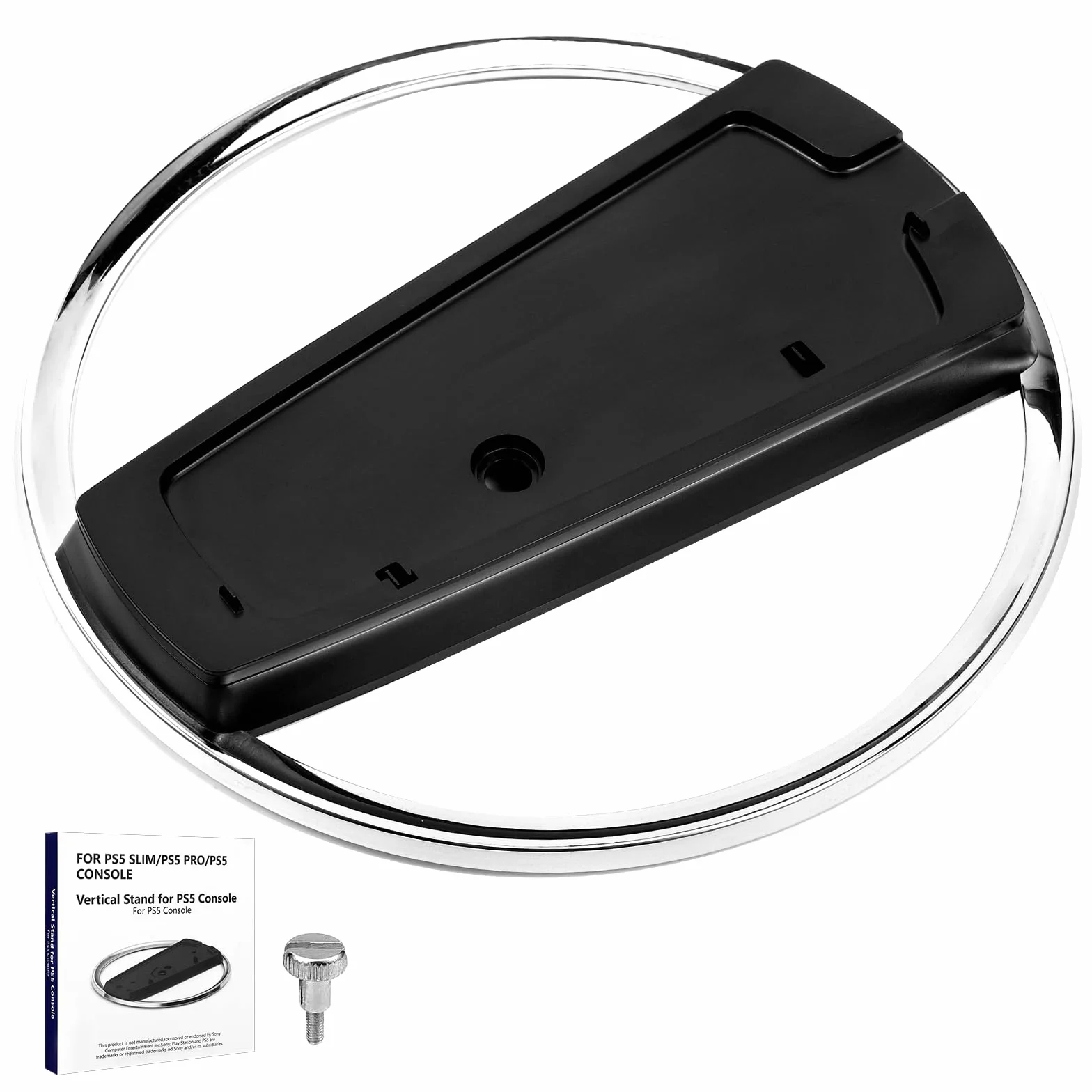 Zorplex Pionowa podstawa do konsoli PS5 i PS5 PRO, metalowy pionowy spód, antypoślizgowa podstawa, Pionowy stojak kompatybilny z Playstation 5 (Discs i Digital)