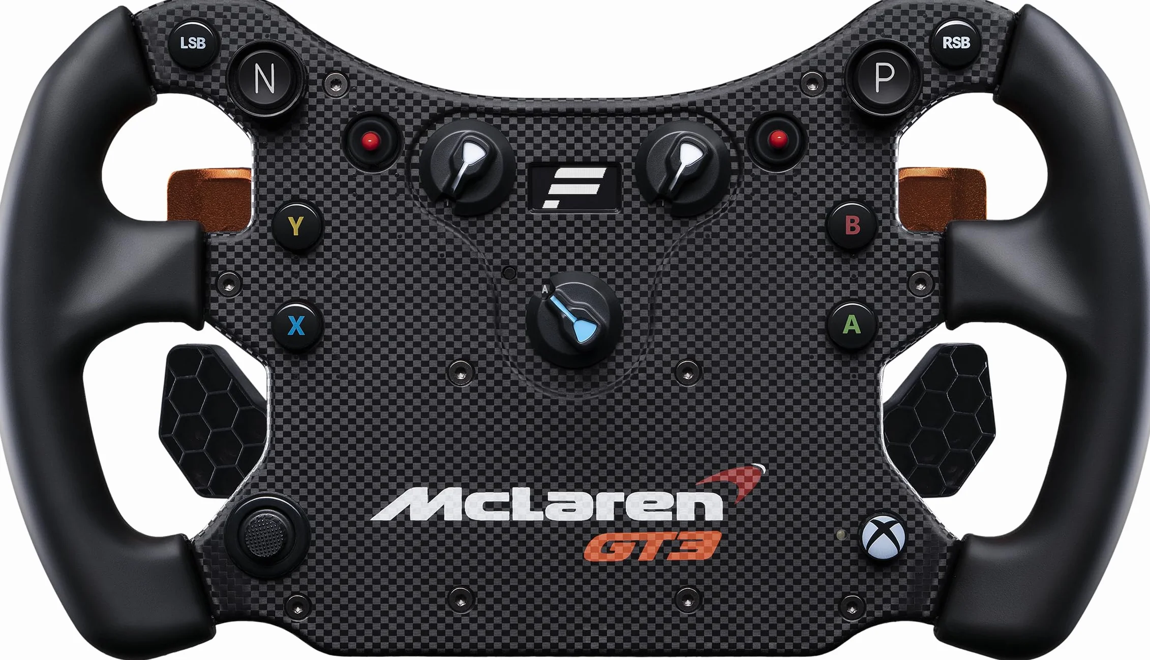 FANATEC CSL Elite Oficjalna licencja McLaren GT3 V2 Xbox Sim Racing Kierownica - pedały analogowe, magnetyczne klapki, przełączniki wielopozycyjne, do PC, Xbox Series X, S, Xbox One