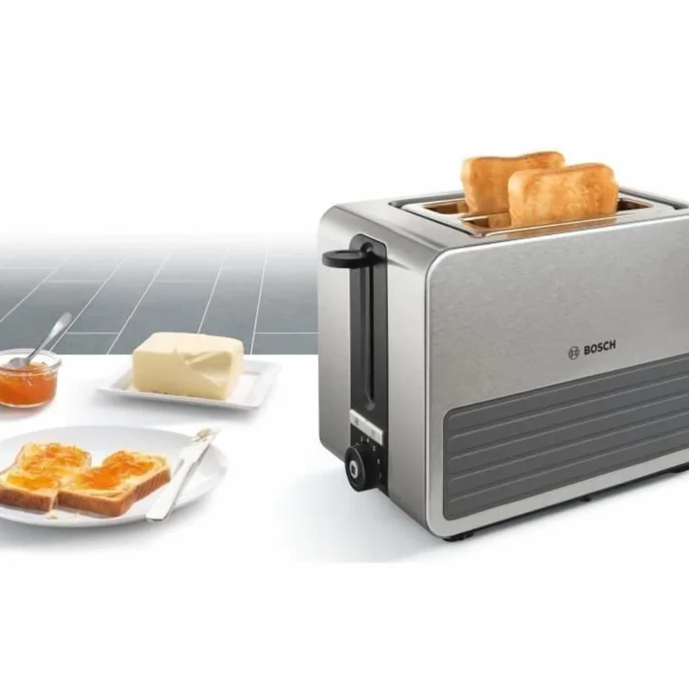 Bosch TAT7S25 kompaktowy toster 2 kromki 1050W stal nierdzewna