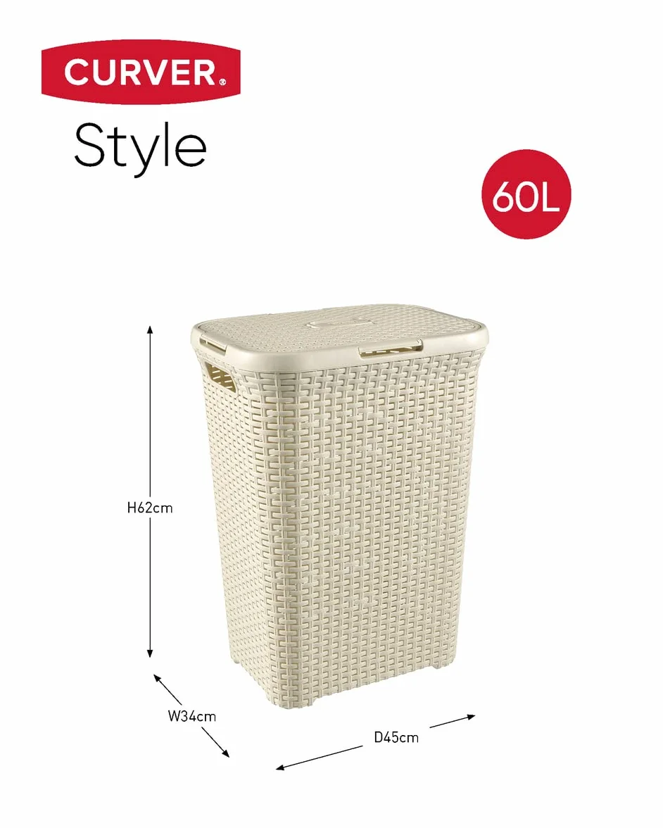 CURVER Style pojemnik na pranie 60 l plastik 44,8 x 34,1 x 61,5 cm