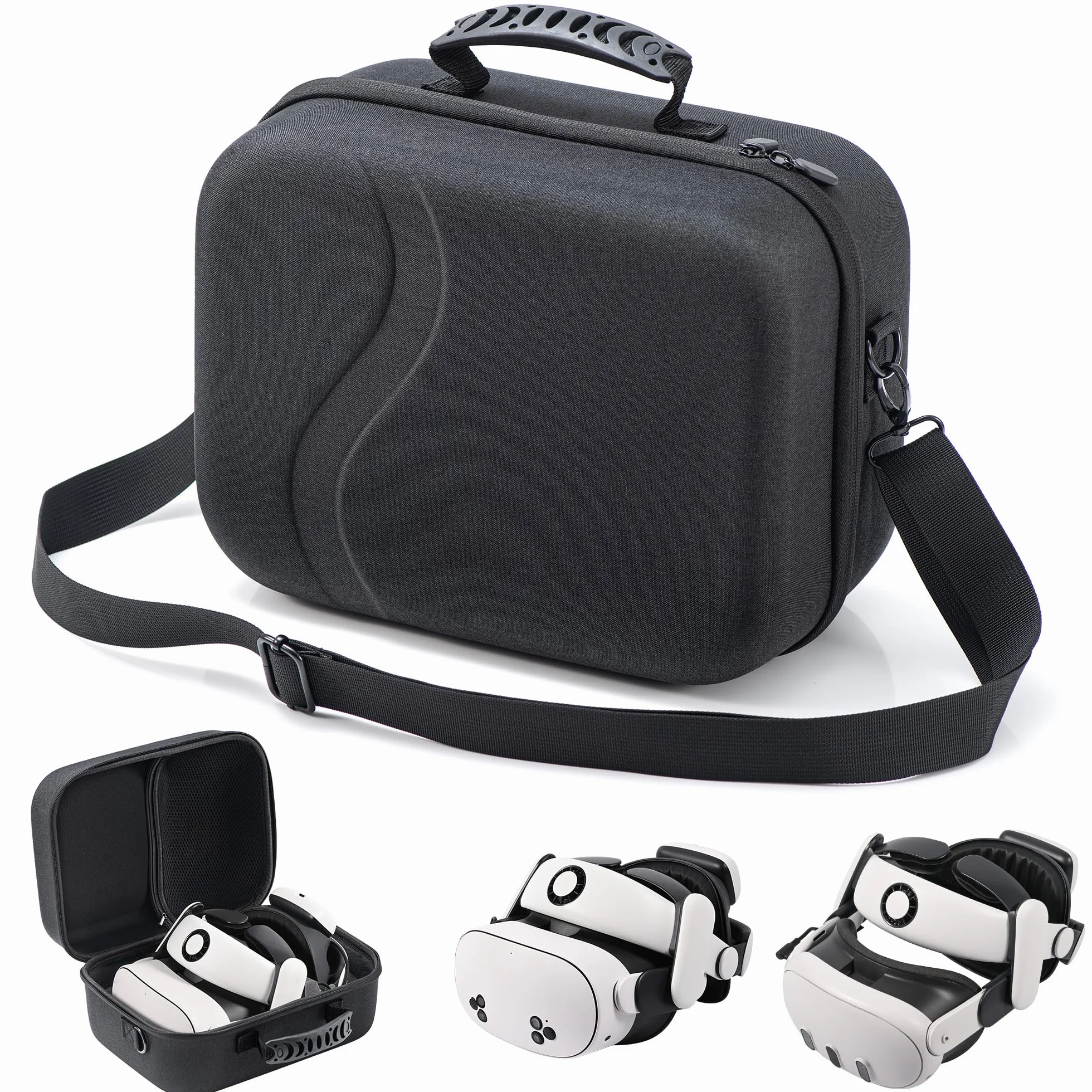 Twarde etui podróżne do Meta Quest 3S/3, kompatybilne z BOBOVR S3 Pro/Kiwi Design, torba przenośna