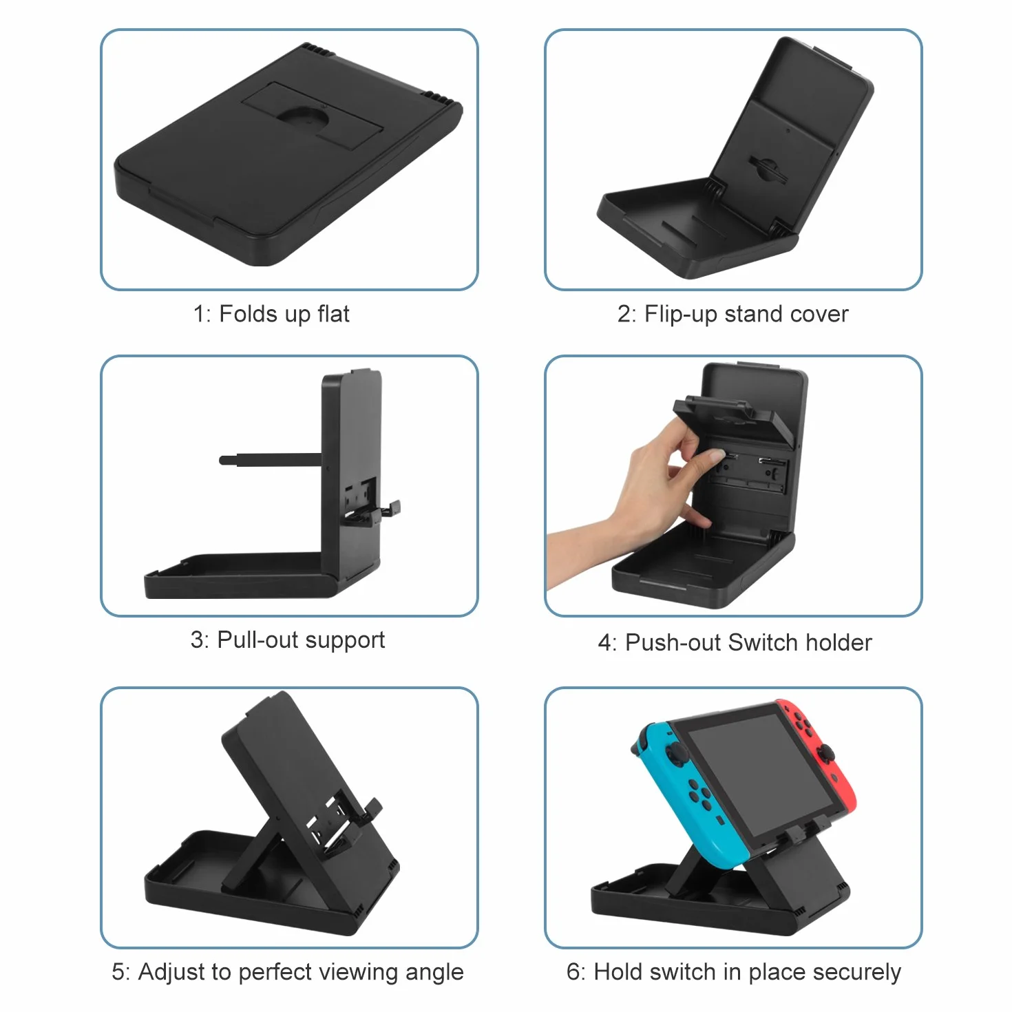 Younik Stojak do NS Switch OLED, Kompaktowy Regulowany Stojak do Gier