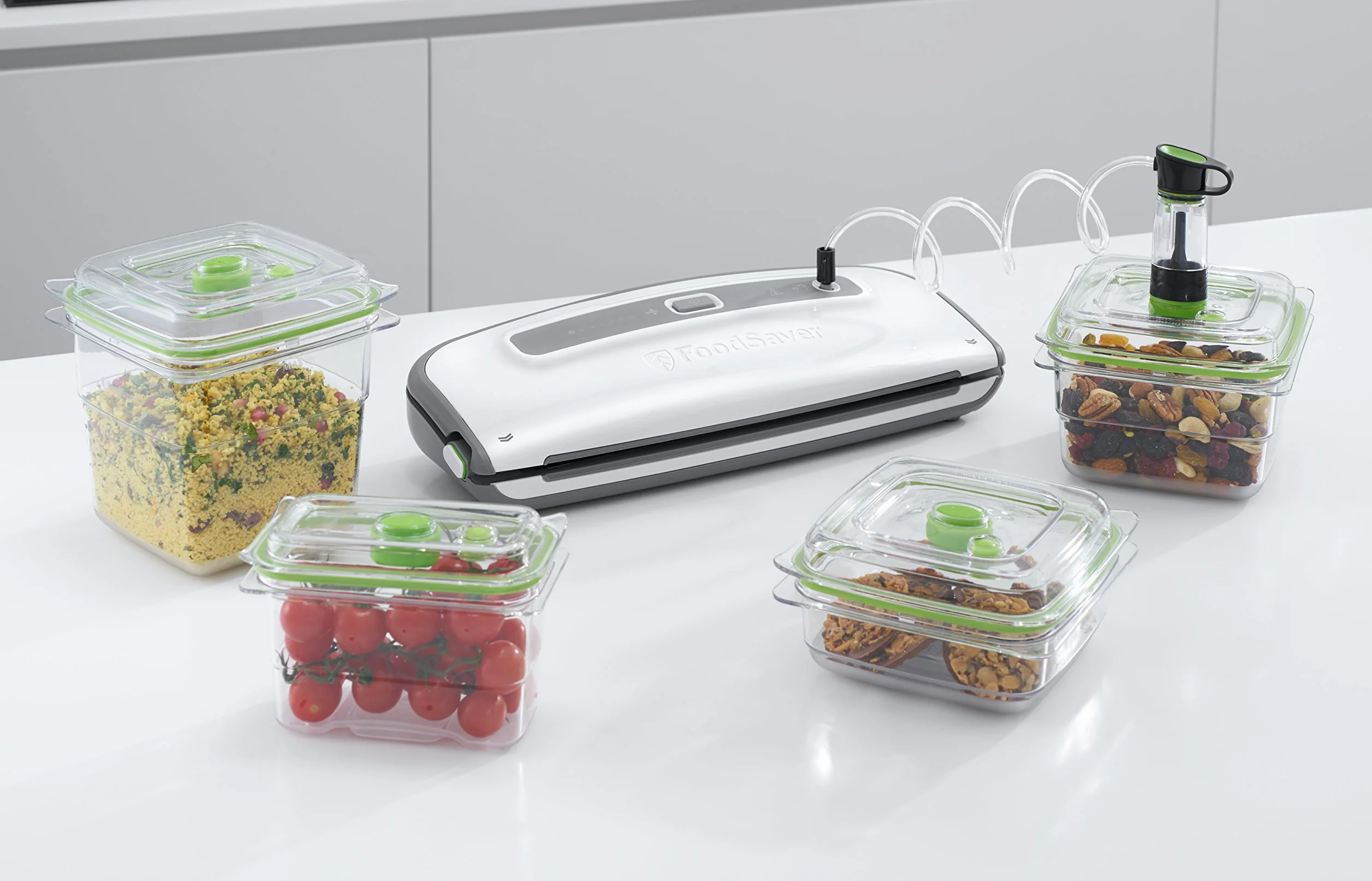 FoodSaver zgrzewarka próżniowa do żywności z kontrolkami postępu pracy, pakowarka próżniowa FFS014X