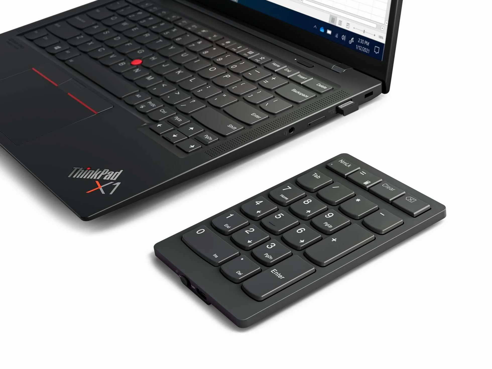 Lenovo Bezprzewodowa klawiatura numeryczna Go, szara