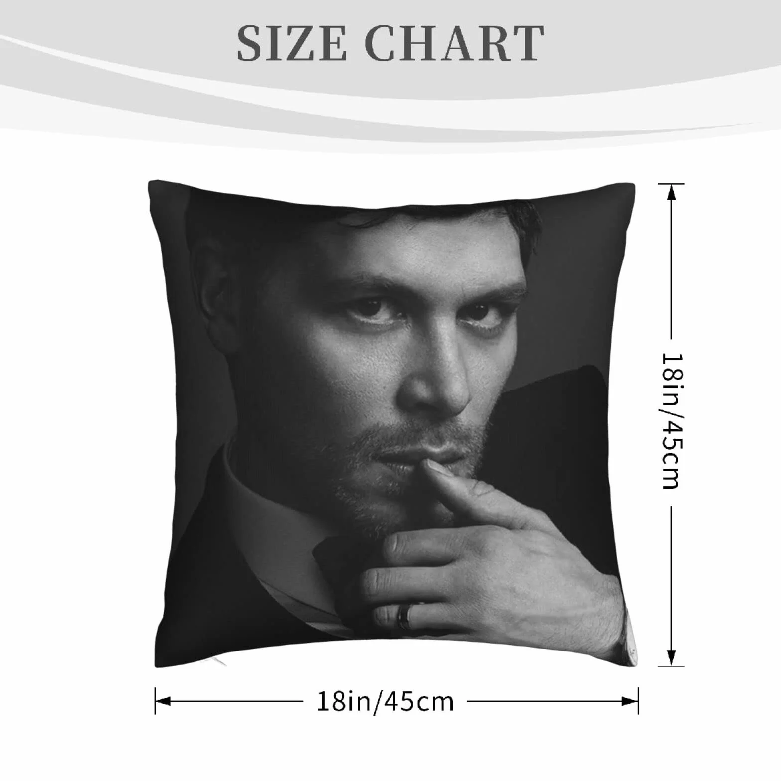 Joseph Morgan poszewki na poduszki dwustronne pluszowe poszewki na poduszki wystrój akademika do sypialni salonu 45 cm x 45 cm