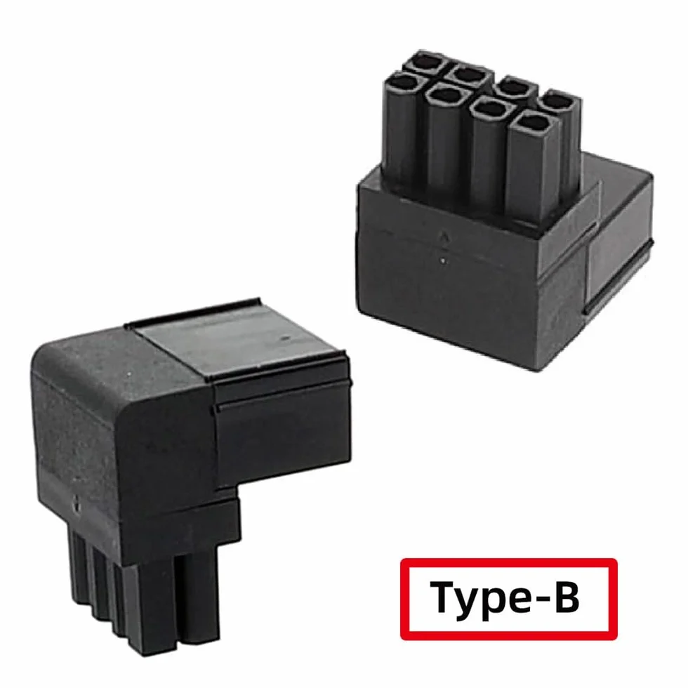 2 sztuk/partia ATX 8P męski na żeński 90 stopni w górę w dół kątowy adapter nagłówka do karty graficznej GPU
