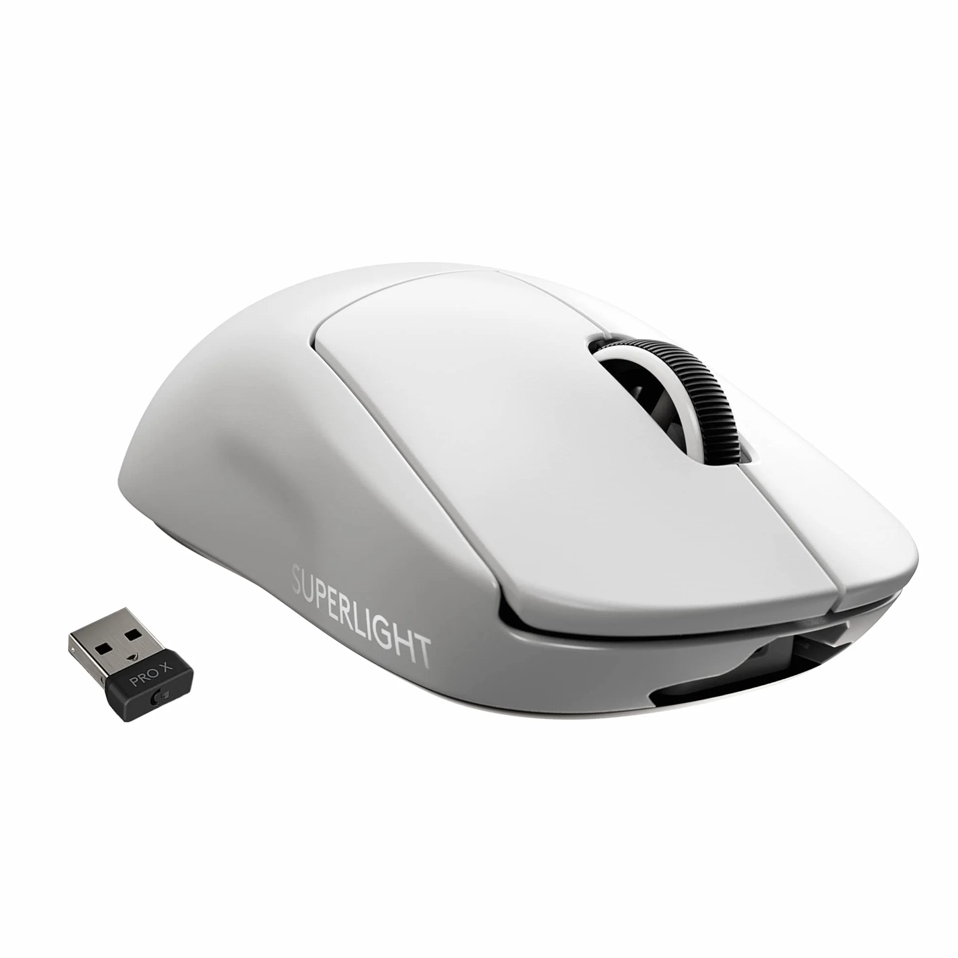 Logitech G PRO X SUPERLIGHT bezprzewodowa mysz gamingowa z czujnikiem HERO 25K, bardzo lekka 63 g, 5 programowalnych przycisków, czas pracy baterii 70 godzin, Zero Additive PTFE Feet, PC/Mac - biała