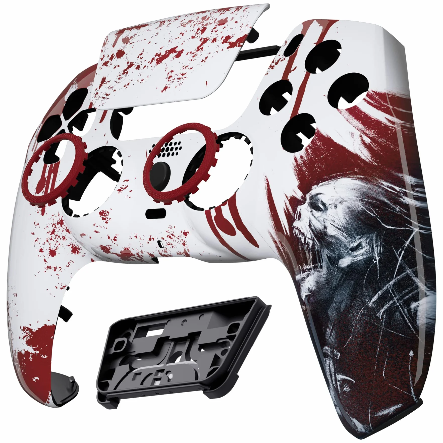 eXtremeRate LUNA Cover Obudowa Touchpad Kompatybilny z Kontrolerem PS5 BDM-010/020/030 Wymiana Shell DIY Krwawy Zombie