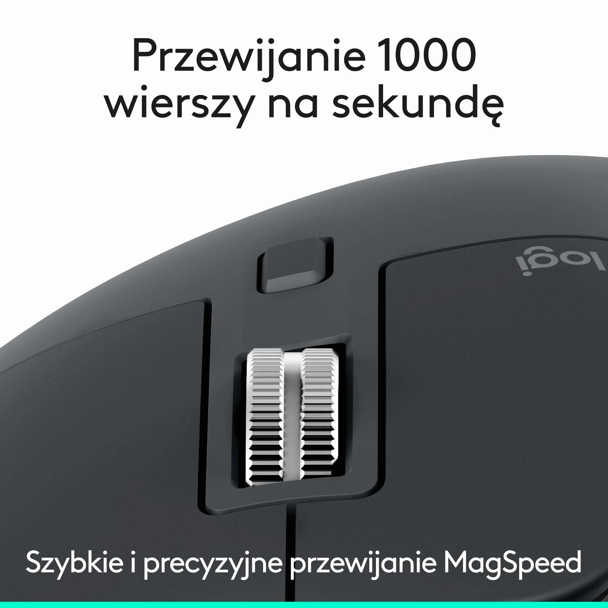 Logitech MX Master 3S – Wydajna mysz bezprzewodowa z błyskawicznym przewijaniem, Ergo, 8K DPI, śledzenie ruchu na szkle, ciche kliknięcia, Bluetooth, Windows, Linux, Chrome - Grafit