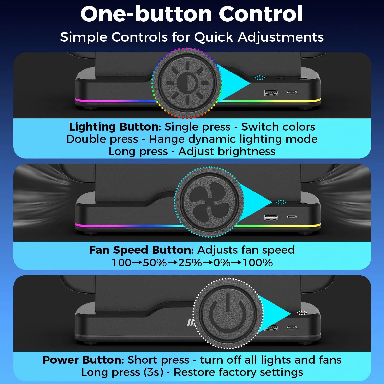 IINE Wentylator chłodzący do przełącznika 2, podwójny wentylator chłodzący z regulowanym oświetleniem RGB, rozszerzenie USB, chłodziarka dokująca Plug & Play dla zwiększonej wydajności konsoli (wersja