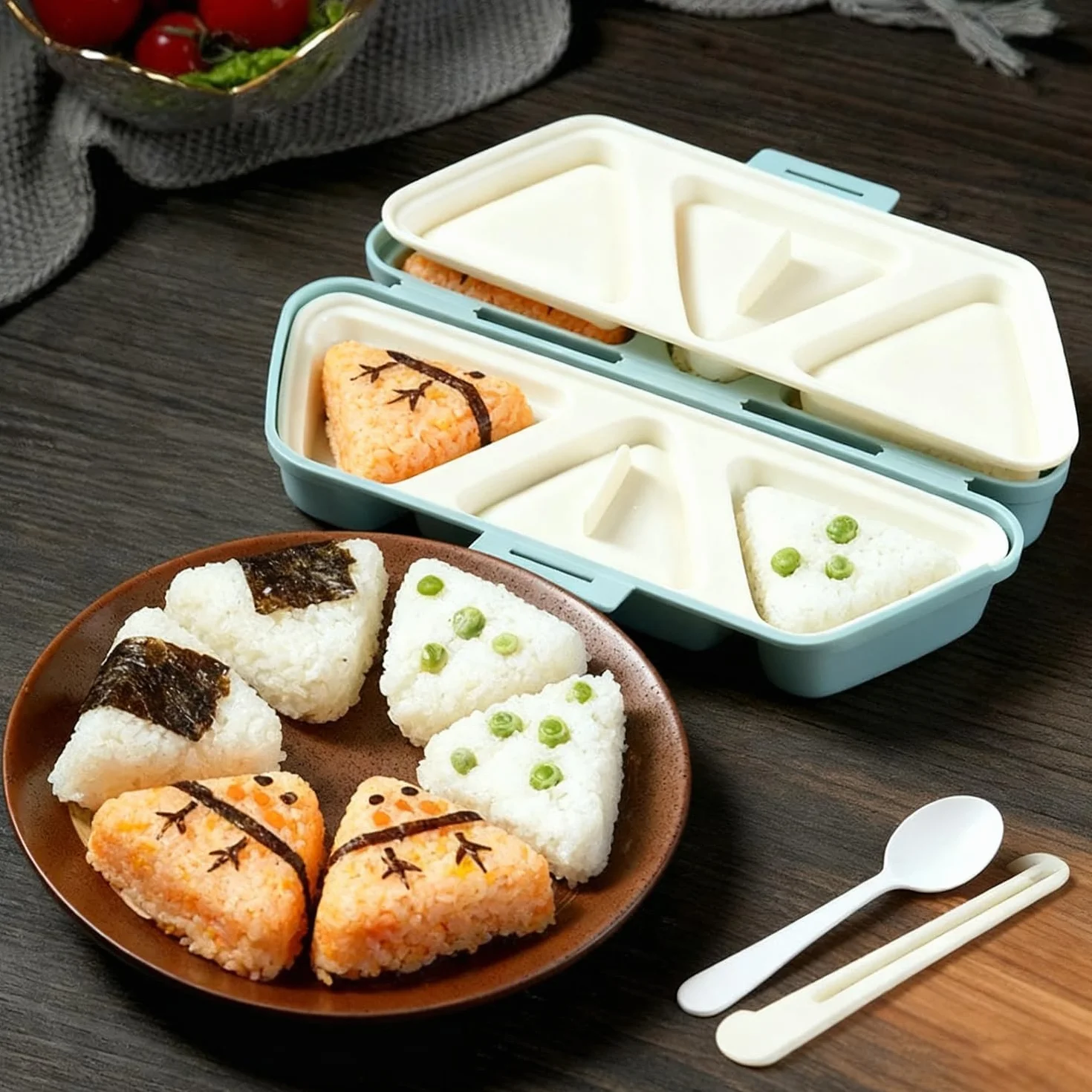 Forma do Onigiri 6 w 1, trójkątna do kulek ryżowych
