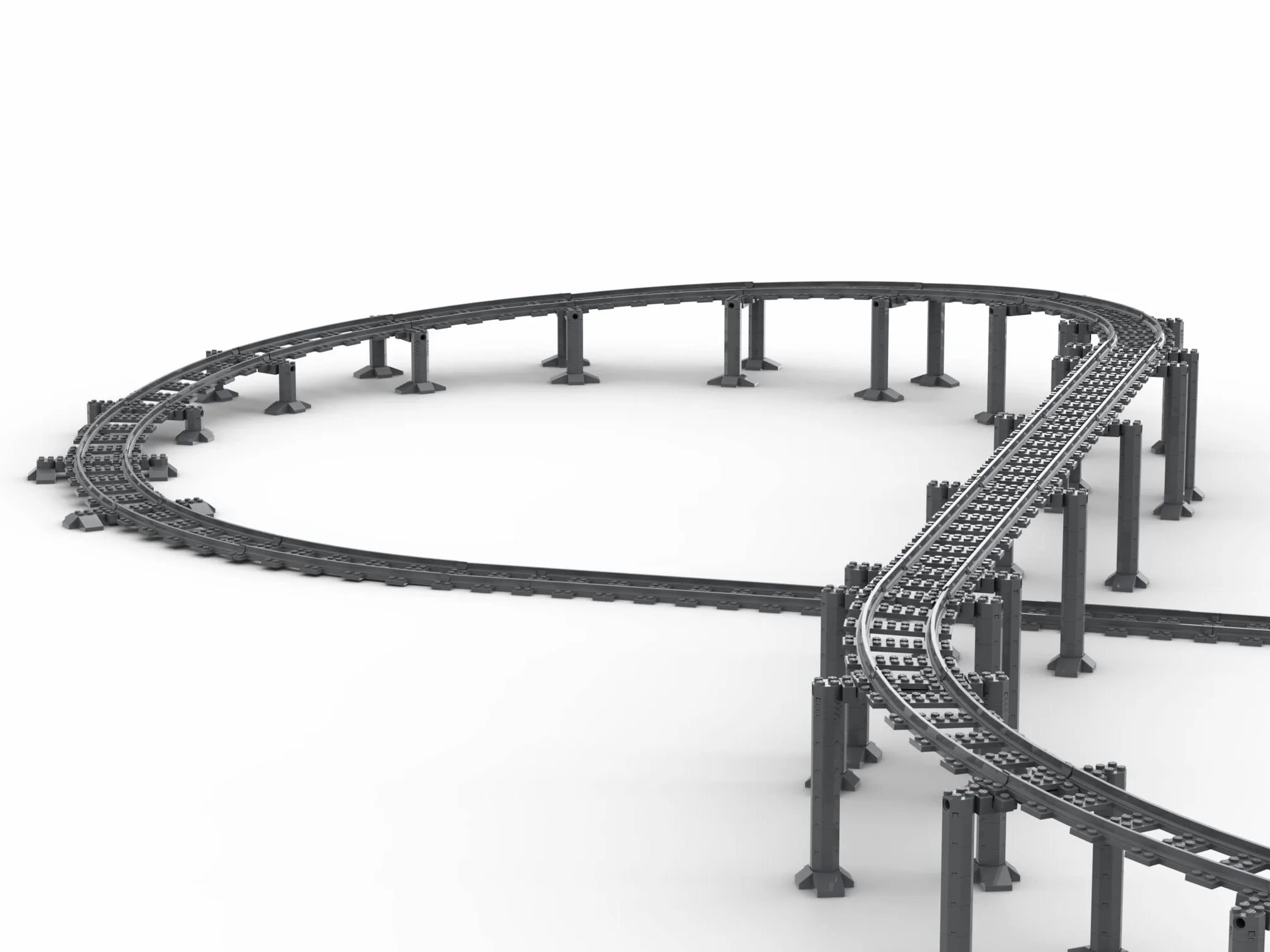 Trixbrix Supports Bundle 2.0 kompatybilny z zestawami Lego City Train 60197 60198 10277 60205 60238 60337 (Infinity Loop)