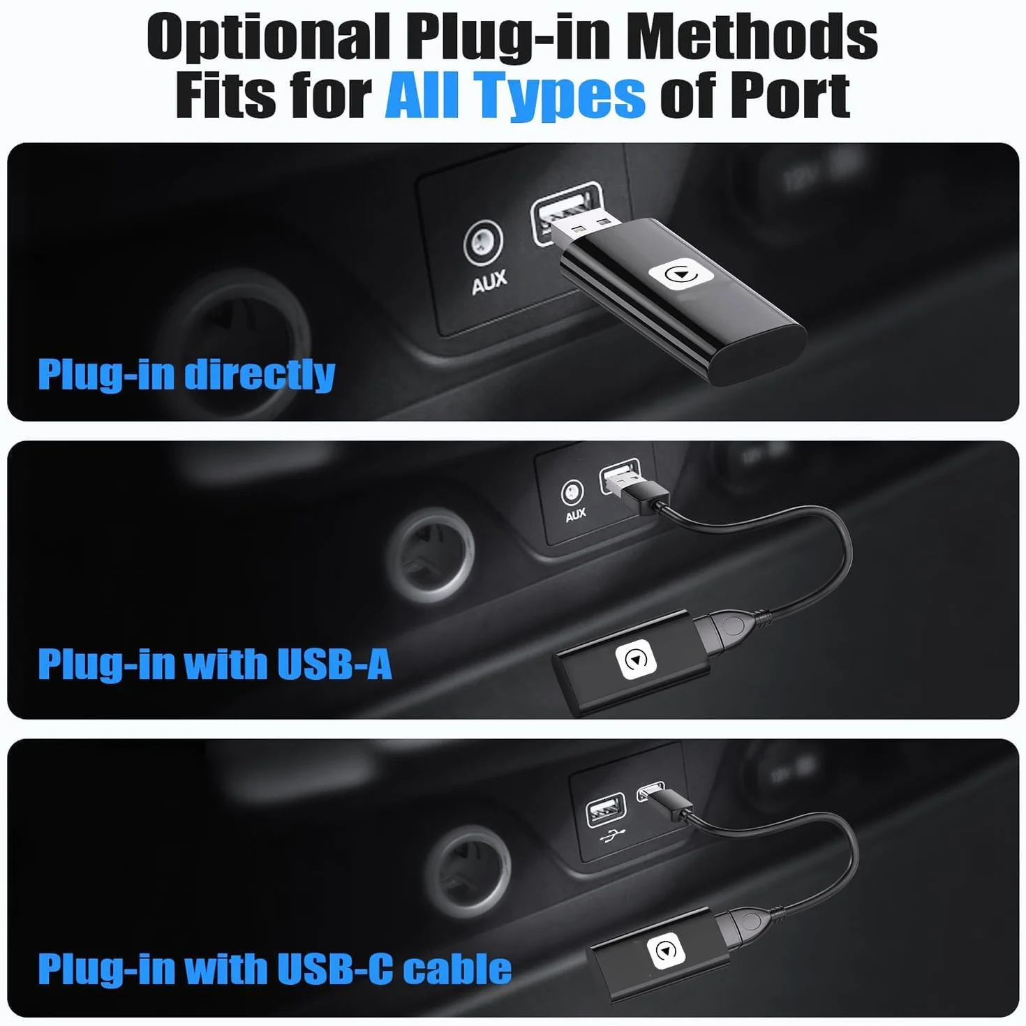 Mini Wireless Carplay Adapter UK for iPhone, 2025 Stable Universal Wireless carplay Adapter, Fast Convert Factory Wired to Wireless CarPlay Dongle Cars for Apple for iOS (NOT for Android)