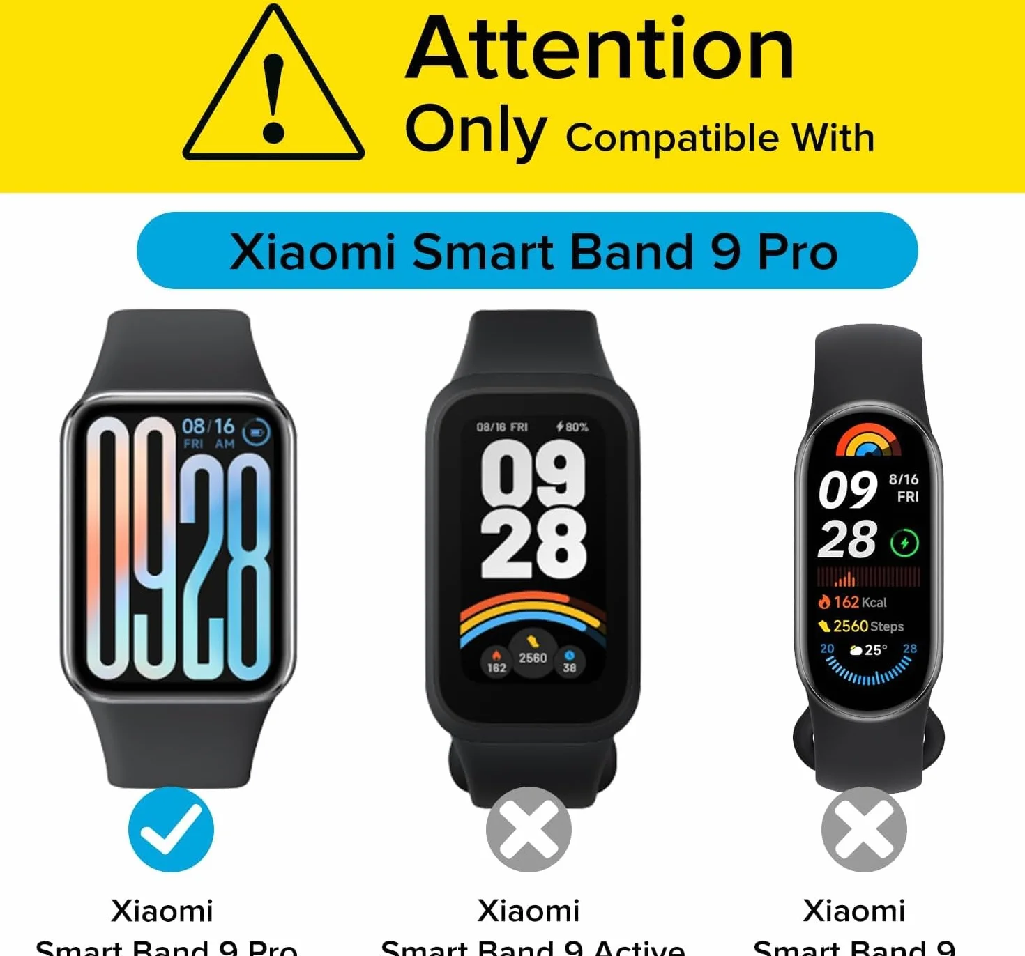 iVoler 3 sztuki przezroczystego etui z folią ochronną do Xiaomi Smart Band 9 Pro/Xiaomi Mi Band 9 Pro, pełne pokrycie, ultra cienki miękki futerał TPU, 2 przezroczyste 1 czarny