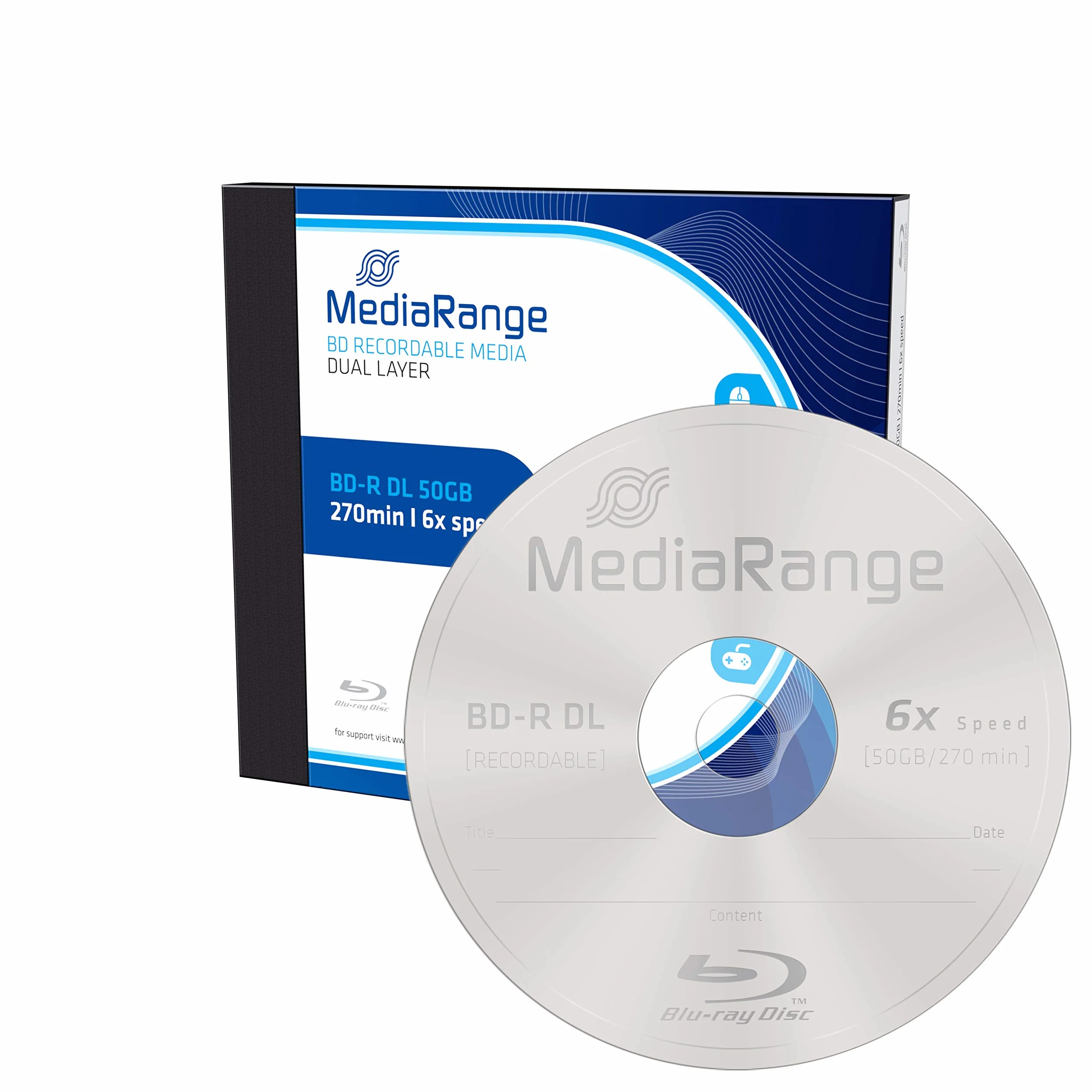 MediaRange BD-R Dual Layer 50GB 6-krotna prędkość zapisu, pojedyncze etui na biżuterię