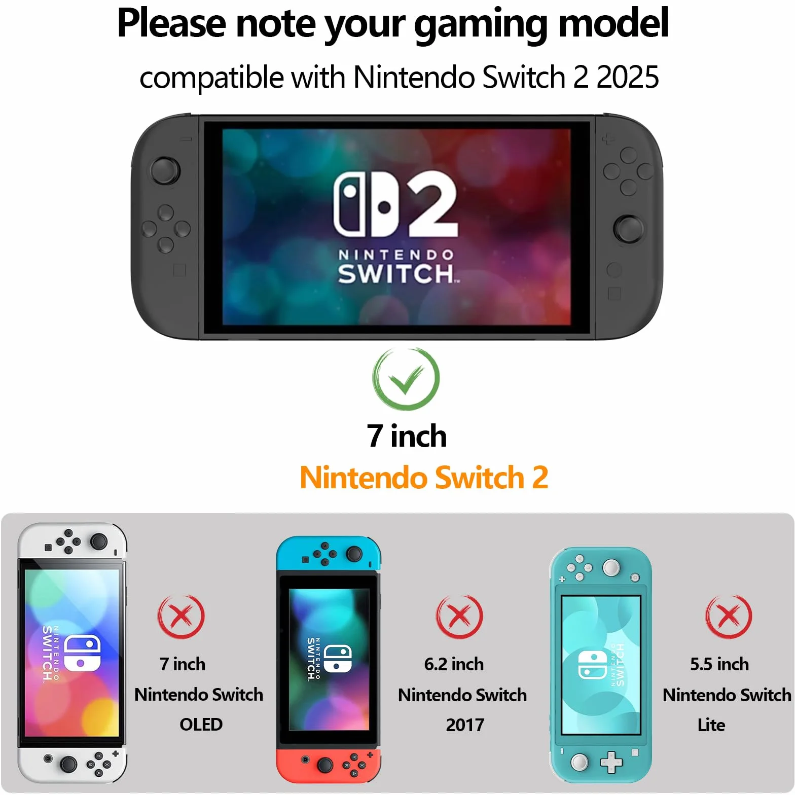[2 sztuki szkła hartowanego do Nintendo Switch 2, HD Clear, Anti-scratching, Anti-Fingerprint, twardość 9H Pełna pokrywa folia ochronna z Nintendo Switch 2