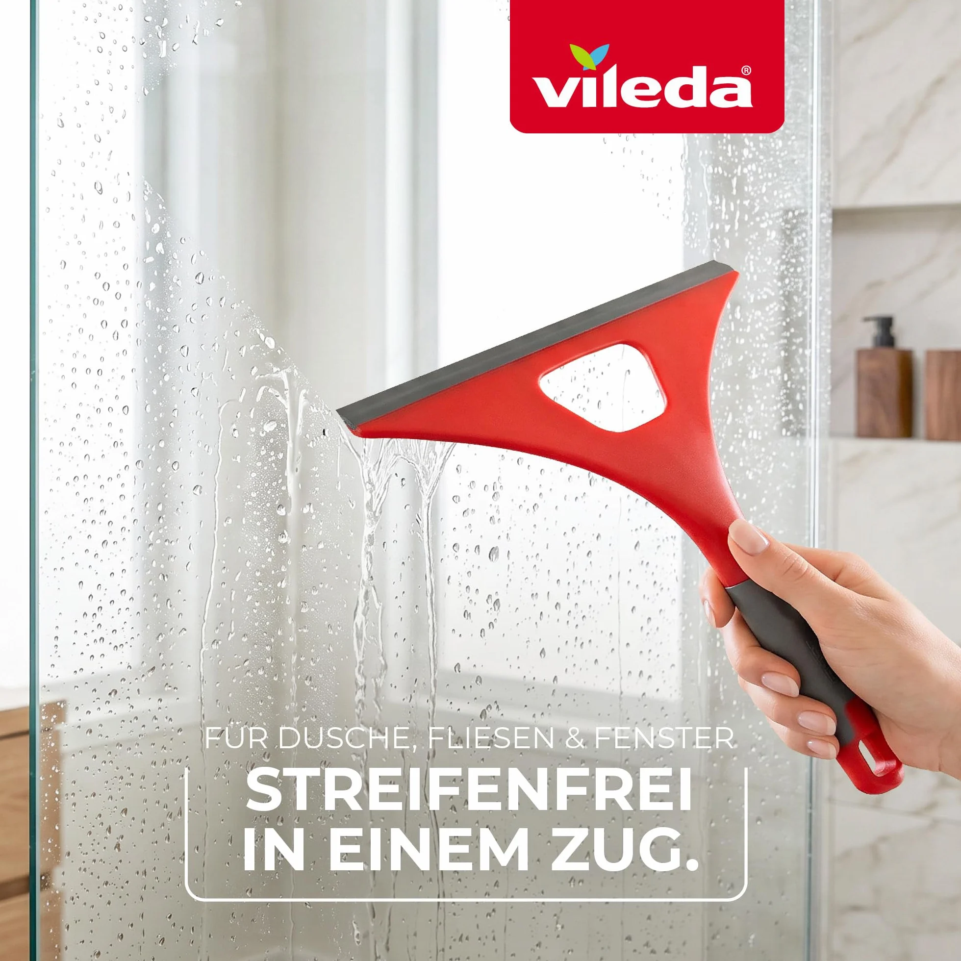 Vileda Ściągacz prysznicowy 25,5 cm do szkła płytek luster