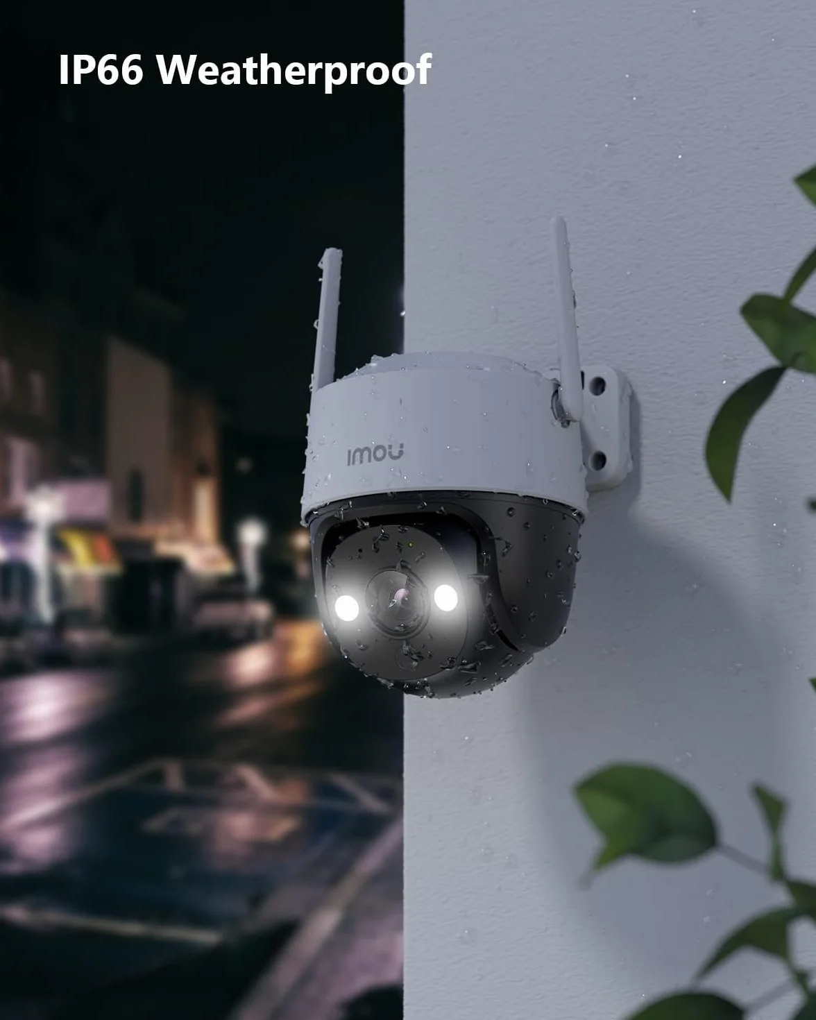 Imou 2.5K (4MP) Zewnętrzna kamera monitorująca WiFi PTZ, zewnętrzna kamera IP 360 ° WiFi, 30 m kolorowy noktowizor, wykrywanie ludzi AI, inteligentne śledzenie, wodoodporność IP66