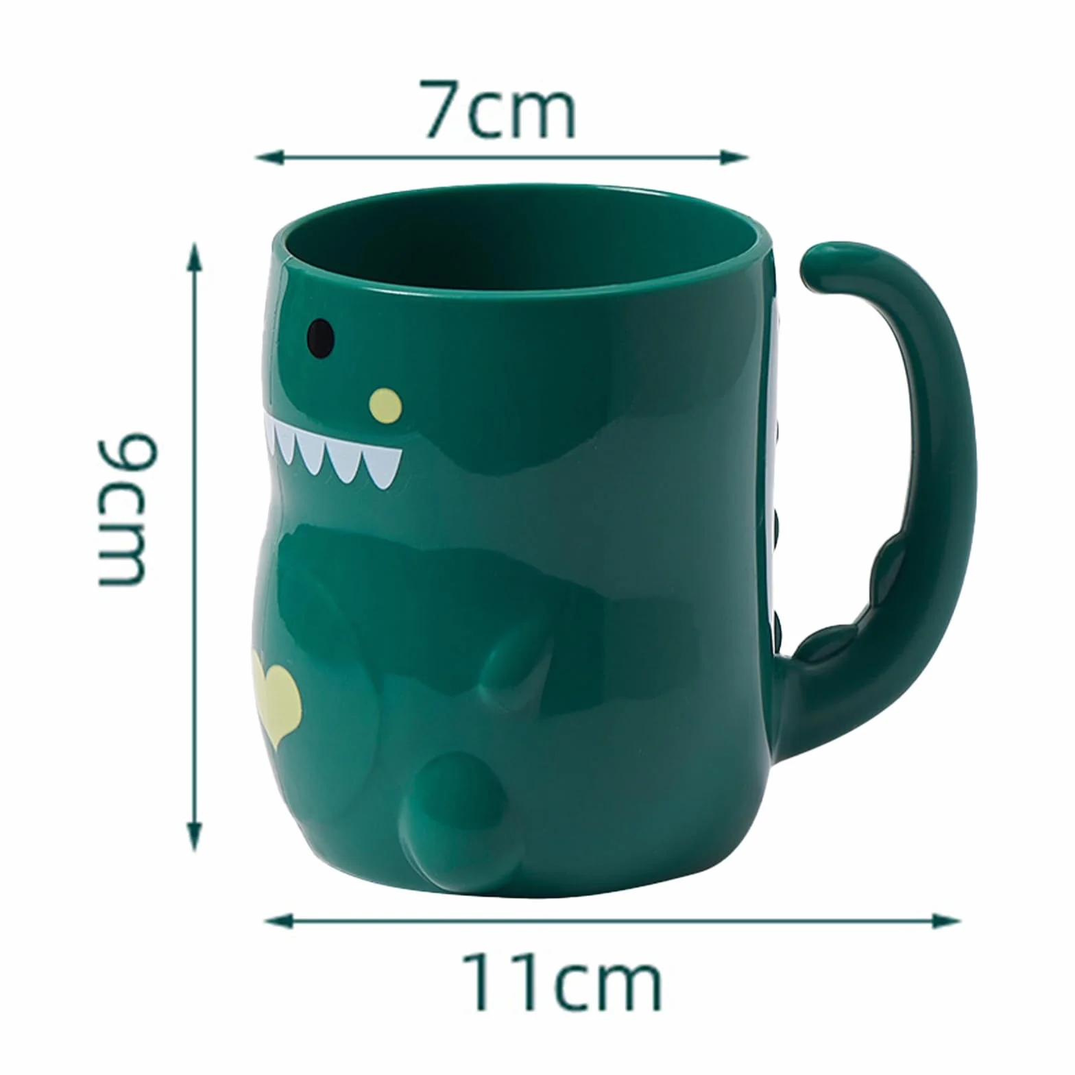 Kubek do mycia zębów 2 sztuki dinozaur plastikowy z uchwytem
