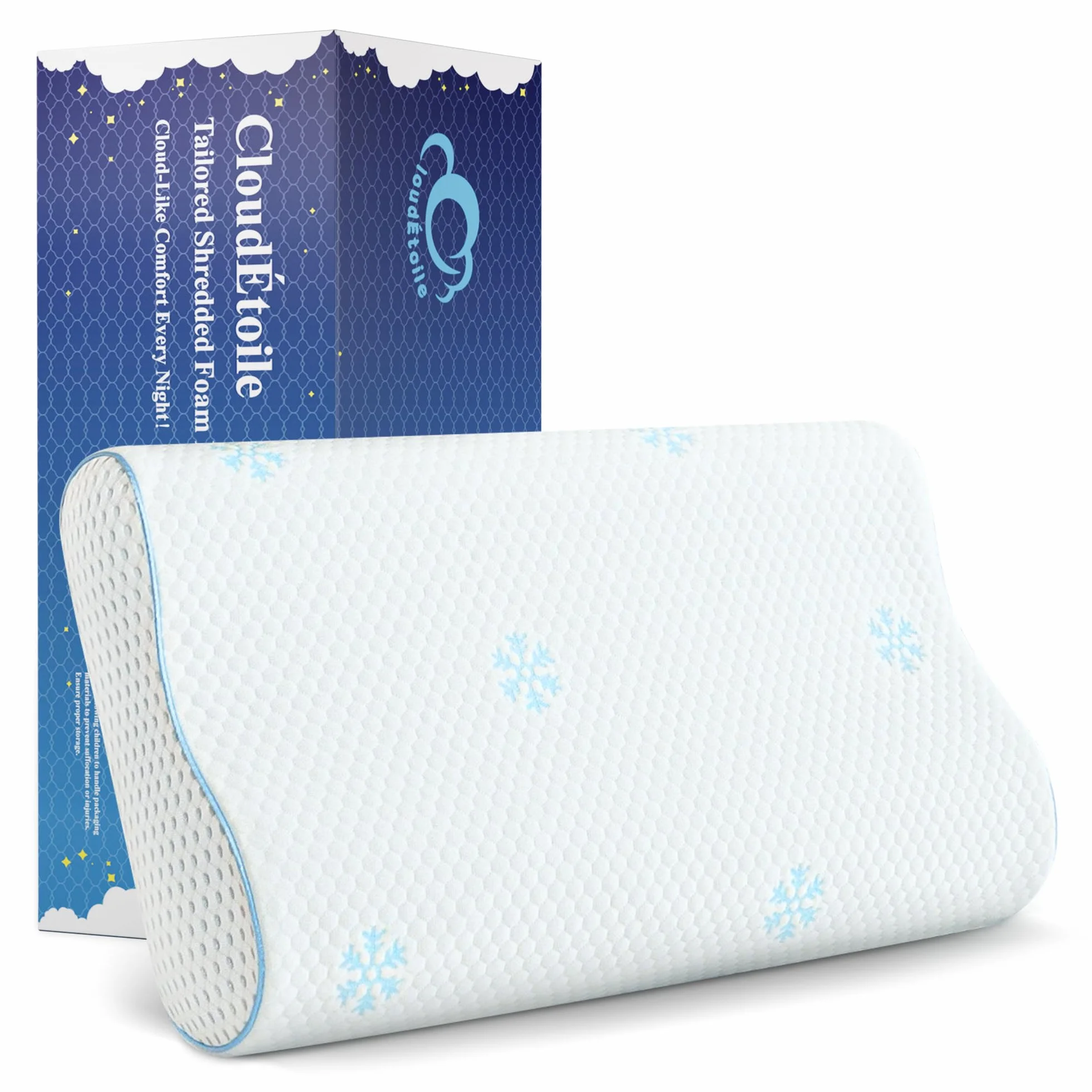 Poduszka Szyjna Memory Foam Ortopedyczna Regulowana 61x36x10-12 cm z Pianką do Spania