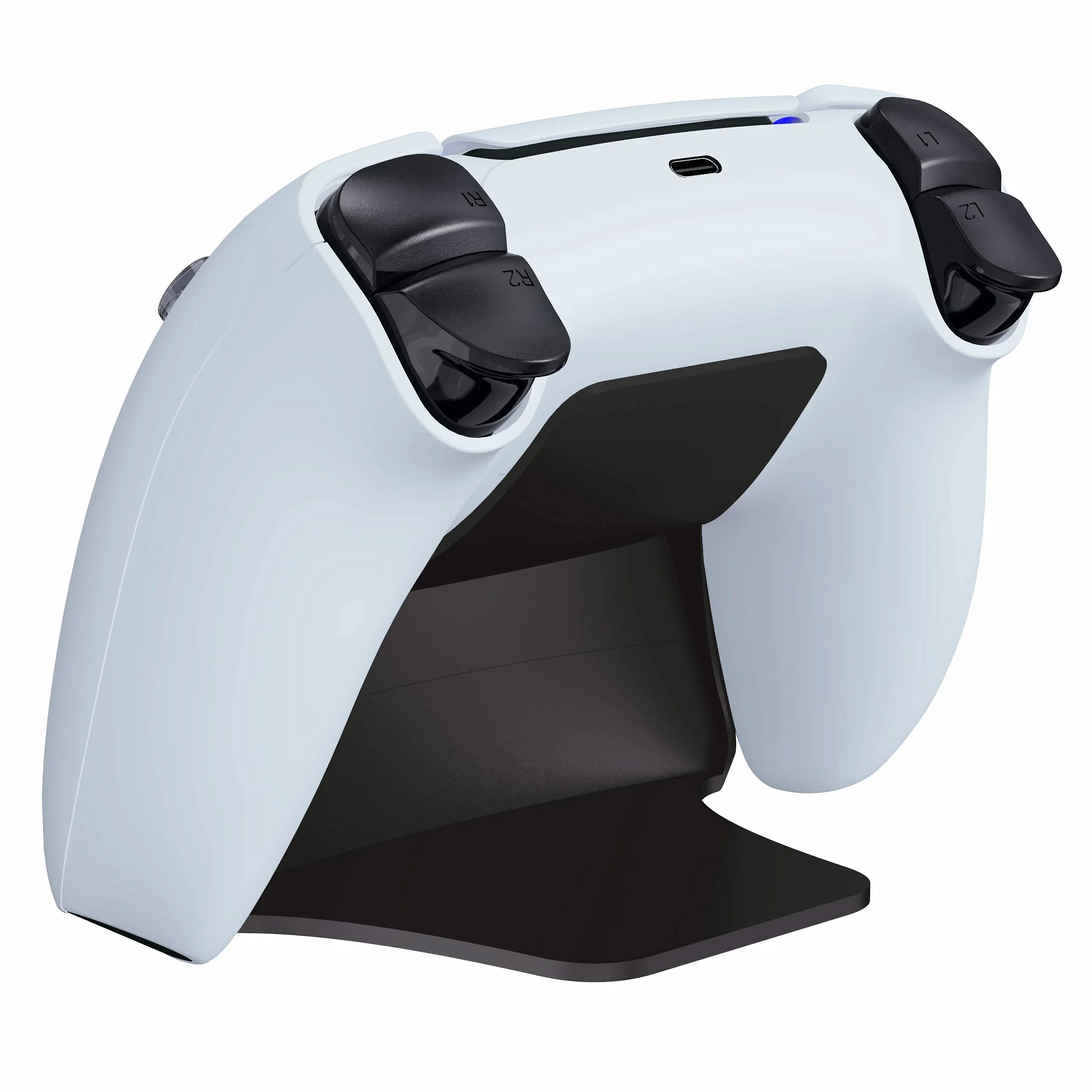 playvital Solidny czarny stojak na kontroler do PS5, akcesoria do gamepada, uchwyt biurkowy do kontrolera ps5 z gumowymi podkładkami