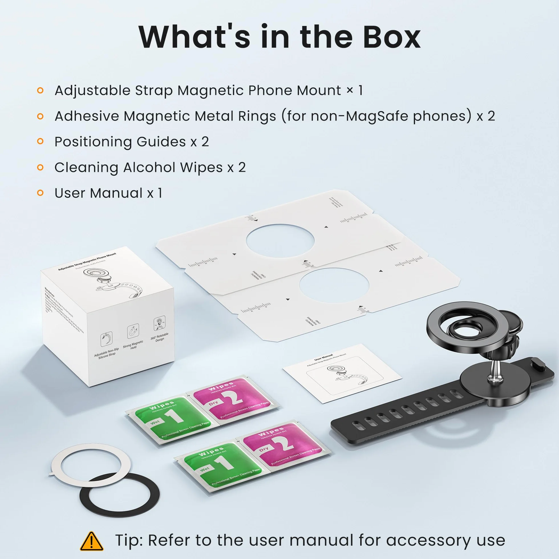 Itramax Uchwyt na Telefon do Wózka,360° Magnetyczny Uchwyt,Regulowany Pasek,Na Kierownicę Roweru/Gym dla Magsafe iPhone 17 16 15 14 13 12,Smartfony,Peloton,Bieżnia,Wózek,Wózek Sklepowy/Golfowy