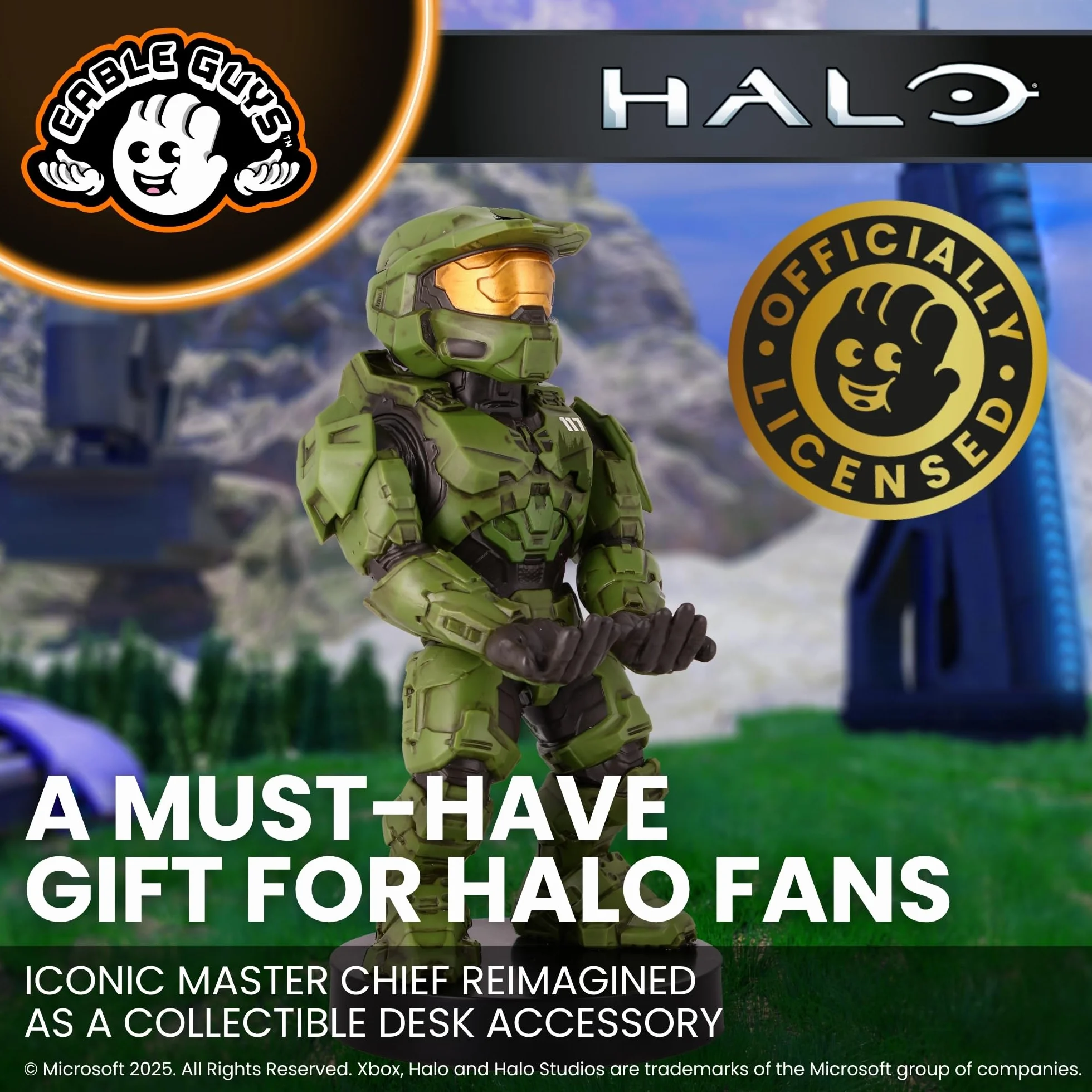 Cable Guys Halo Master Chief Infinite Gaming Accessories Phone Holder for Xbox PlayStation Nintendo Switch