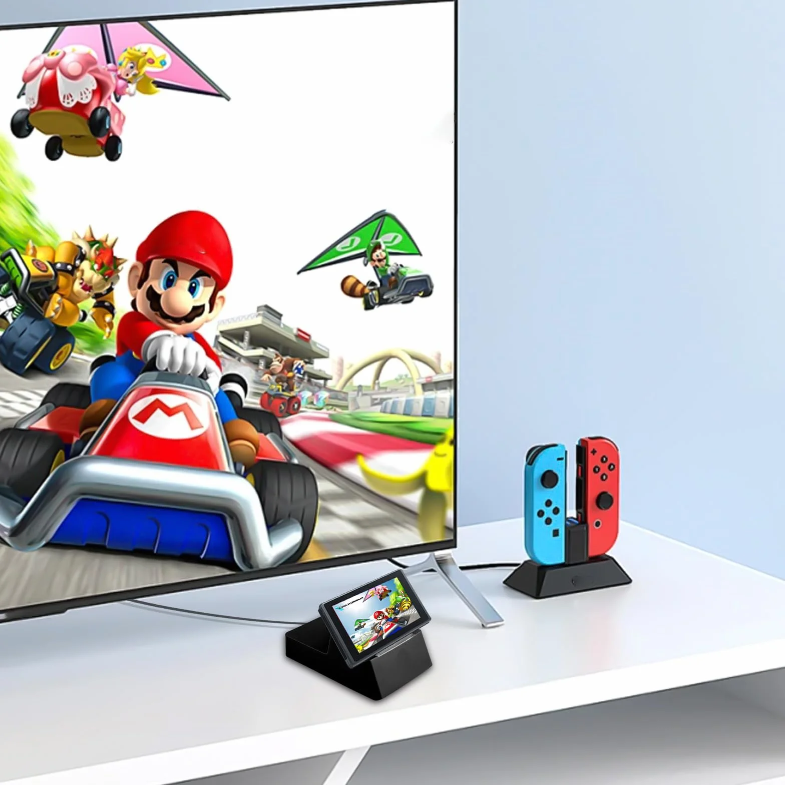 Switch Stacja dokująca do przełącznika Nintendo / OLED/SwitCh2: SwitchDock przenośna stacja ładująca, podstawka ładująca 4K HDMI adapter TV, ładowarka zapasowa, kompatybilna z portem USB 3.0, stojak