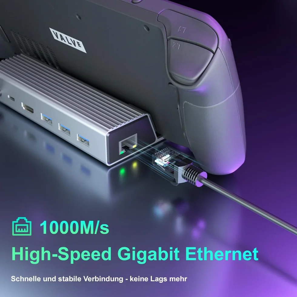 Steam Deck stacja dokująca 6 w 1 z HDMI, USB-C, USB 3.0, Gigabit Ethernet - akcesoria Steam Deck, Valve Steam Deck - Stream Deck