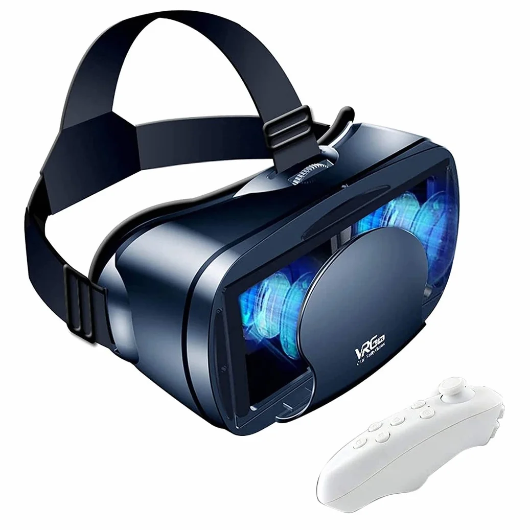 Pełnoekranowe okulary wirtualnej rzeczywistości 3D zestaw VR 3D okulary wirtualnej rzeczywistości, regulowane za pomocą gamepada