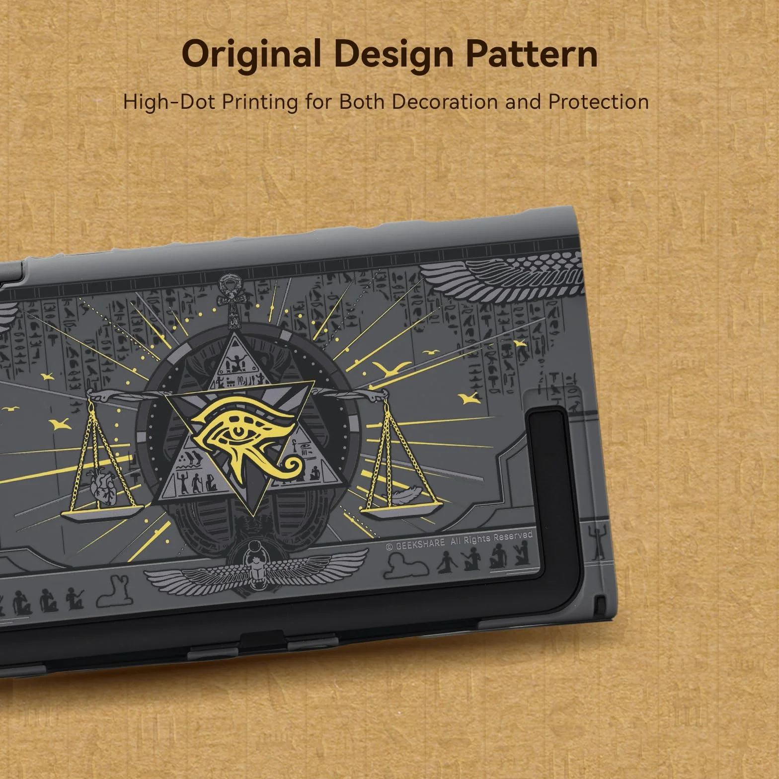 GeekShare Etui ochronne kompatybilne z Switch 2, twarda, wąska, dokująca obudowa z PC przeznaczona na konsolę do gier Switch 2 i kontrolery JC Handle - Mystic Kingdom