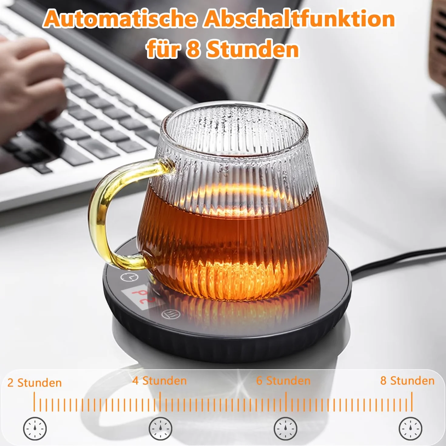 Podgrzewacz do kawy, inteligentny podgrzewacz do filiżanek, dobry prezent do domowego biura, elektryczny z 2 ustawieniami temperatury, podgrzewacze napojów do kawy, mleka, herbaty, kakao