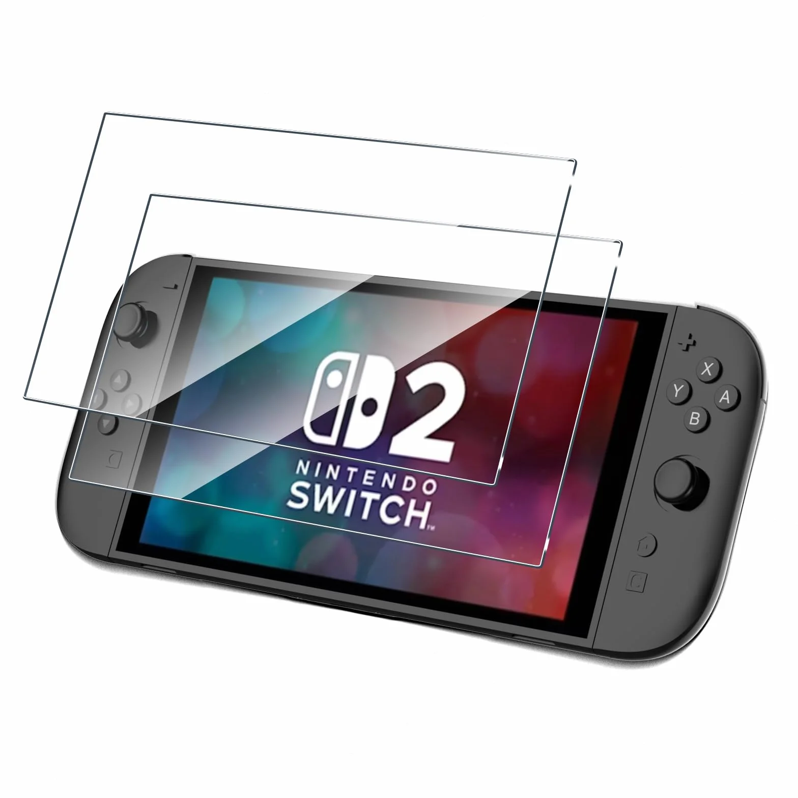 [2 sztuki szkła hartowanego do Nintendo Switch 2, HD Clear, Anti-scratching, Anti-Fingerprint, twardość 9H Pełna pokrywa folia ochronna z Nintendo Switch 2