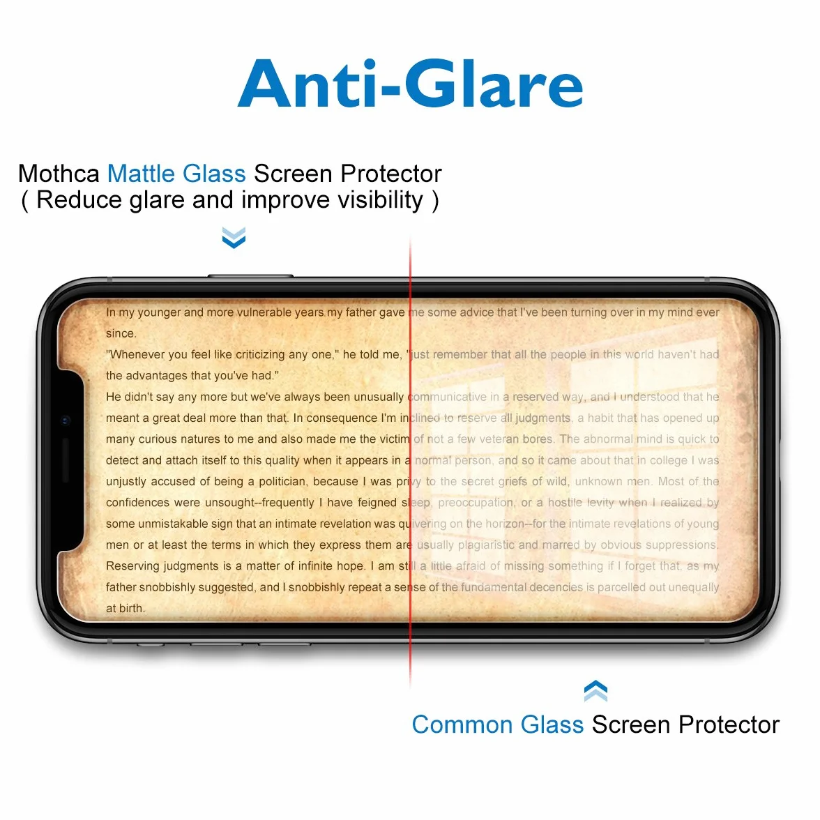 Mothca matowe szkło hartowane do iPhone'a XR/iPhone 11 6,1", folia ochronna na ekran antyodblaskowy i odciski palców, szkło ochronne 9 godzin, twardość bez pęcherzyków powietrza