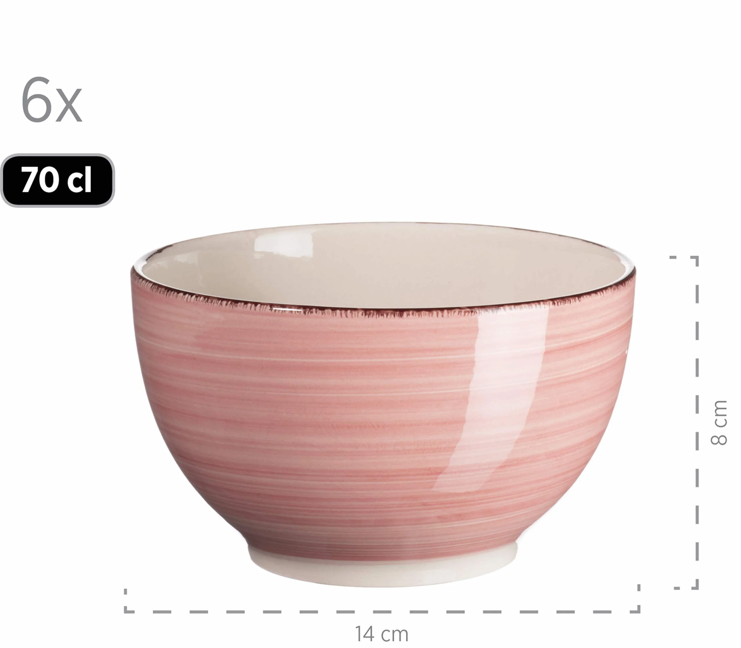 MÄSER Bel Tempo II 30-częściowy zestaw naczyń ceramicznych vintage różowy