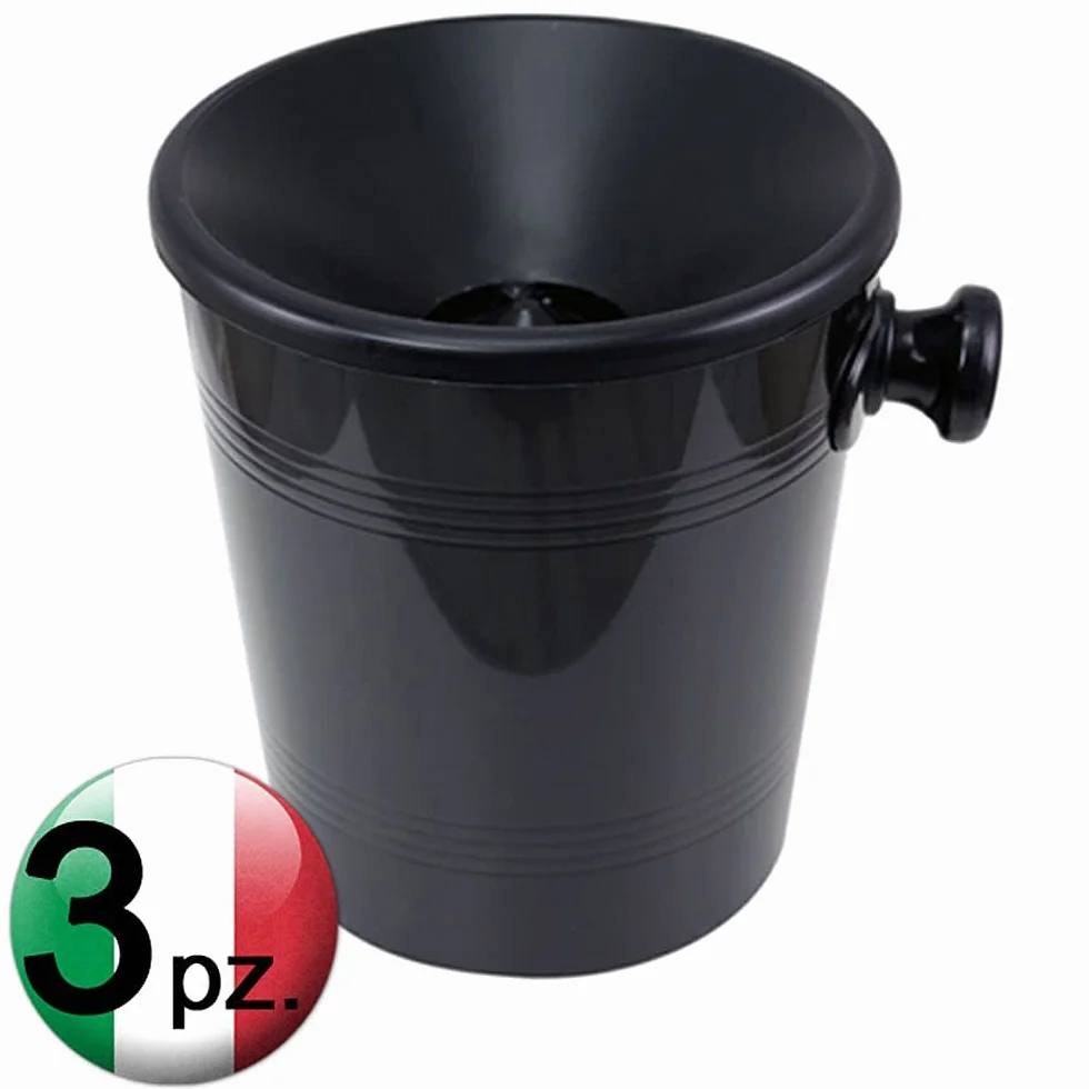 Spittoon - Spawacz - Crachoir - Spucknapf - Profesjonalne plastikowe - Model stożkowy 12 - pojemność 1.2 lt. - By Black (Black), 3