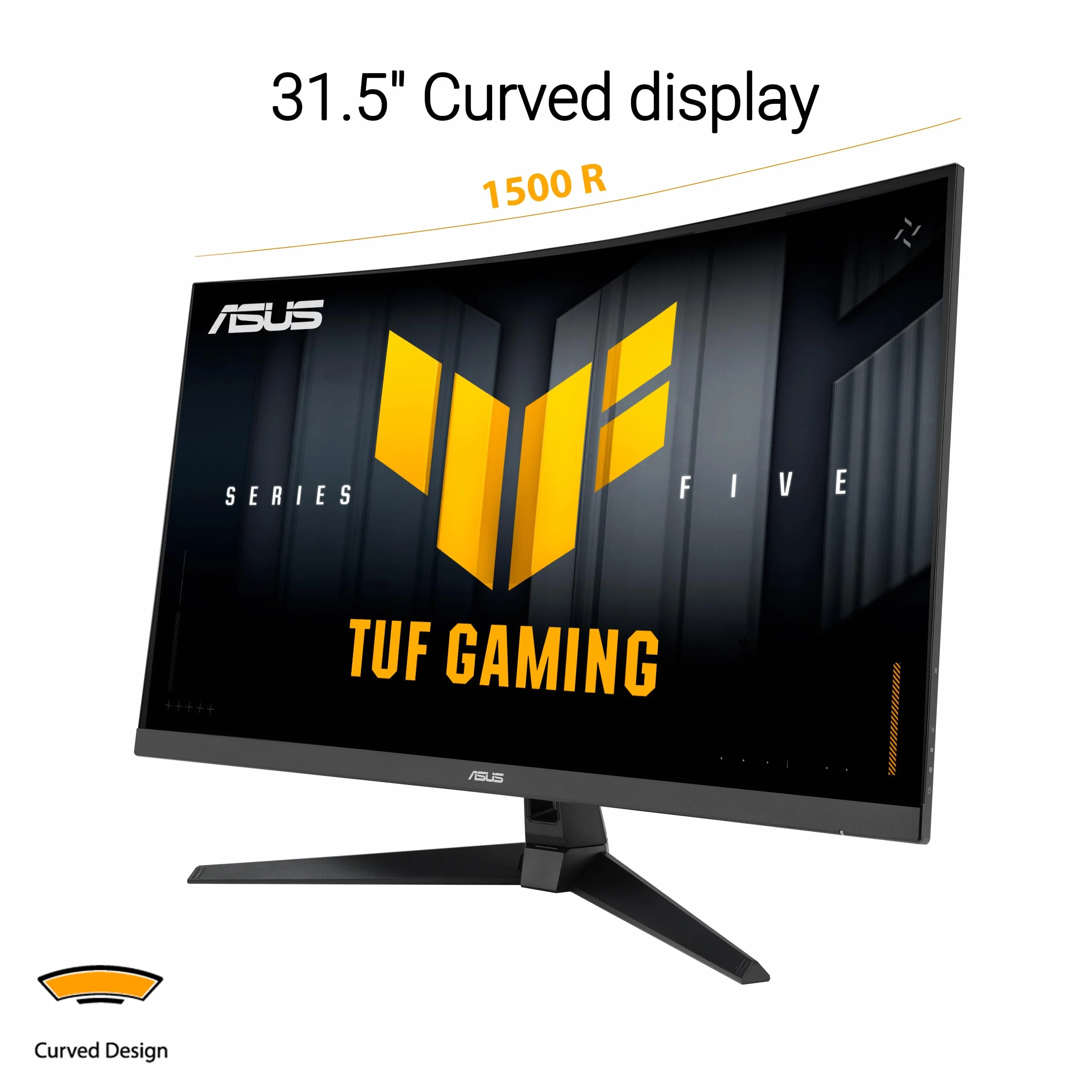 ASUS TUF Gaming VG32VQM5B, 31,5" Full HD VA (1920 x 1080), zakrzywiony monitor do gier, czas reakcji 0,5, 250 Hz, głośnik, ELMB Sync, FreeSync Premium, HDMI i DisplayPort, DisplayWidget Center