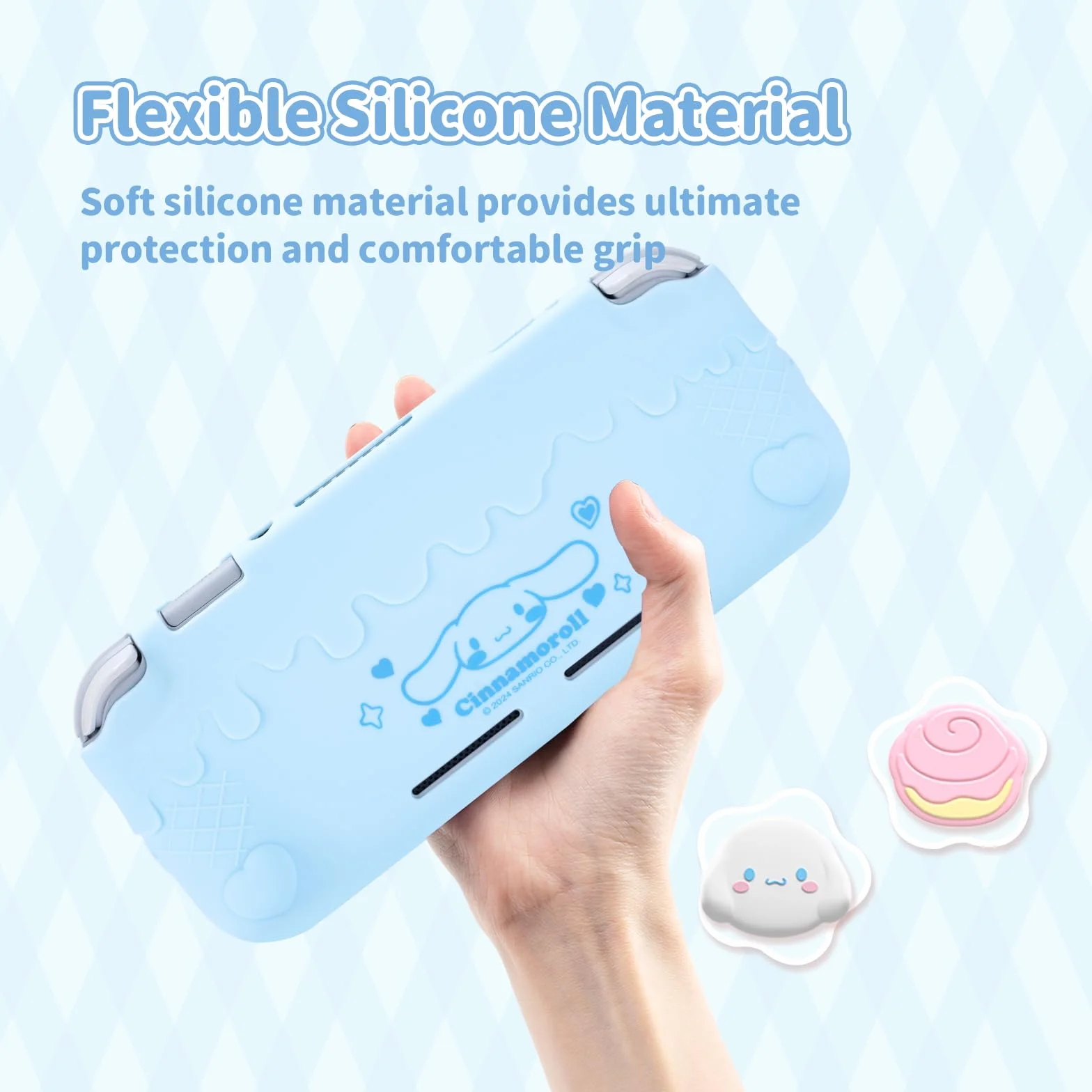Kuitmor Etui na Switch Lite, Miękka Osłona Silikonowa, Ochrona Przed Zarysowaniami, Kompatybilna z Switch Lite 2019 z 2 Pokrywkami na Gałki