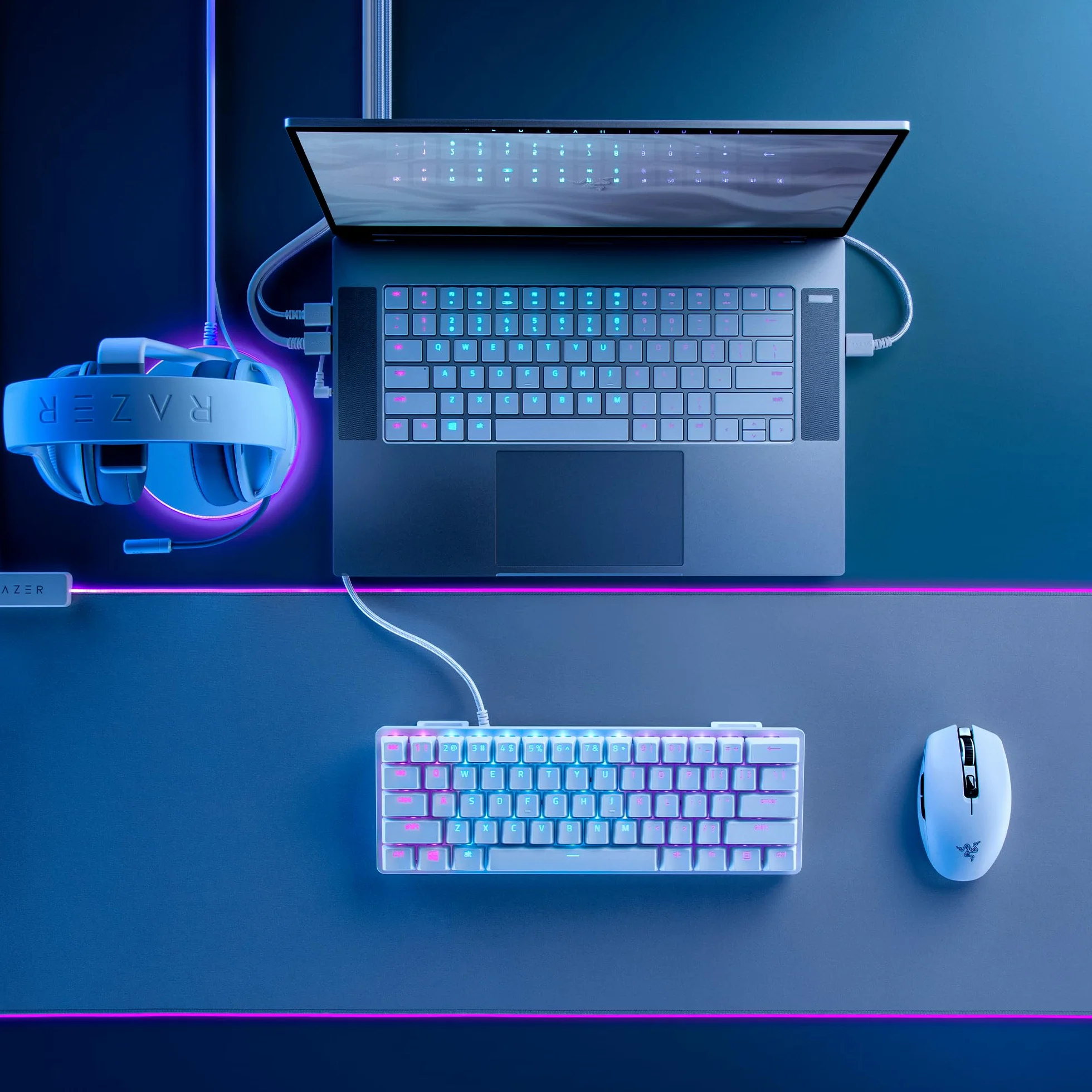 Razer Orochi V2 Mercury - Bezprzewodowa mysz dla graczy mobilnych z baterią o nawet 950-godzinnym działaniu (Ultralekka konstrukcja, 2 tryby bezprzewodowe) Biały