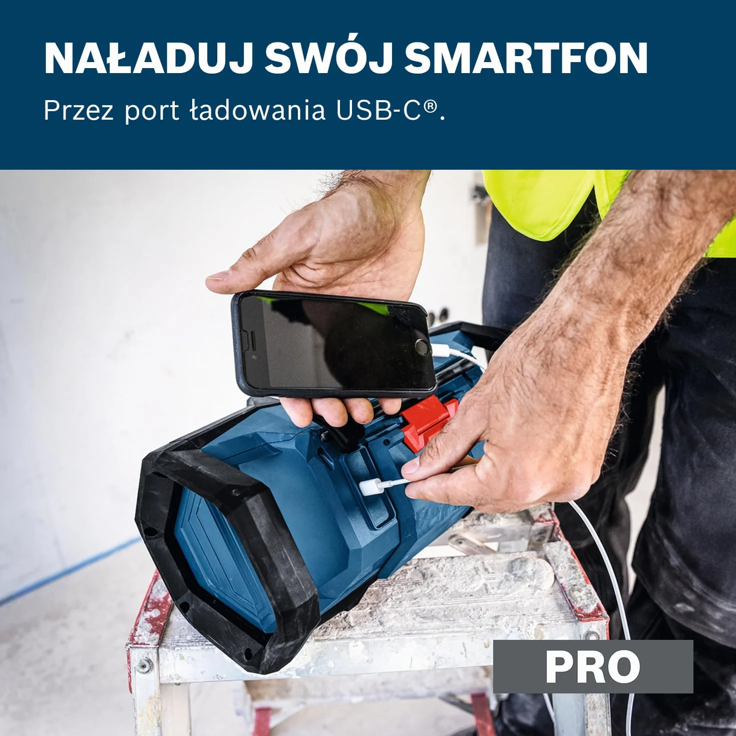 Bosch PRO 18V System Akumulatorowe radio budowlane GPB18V-3C (utan batteri)