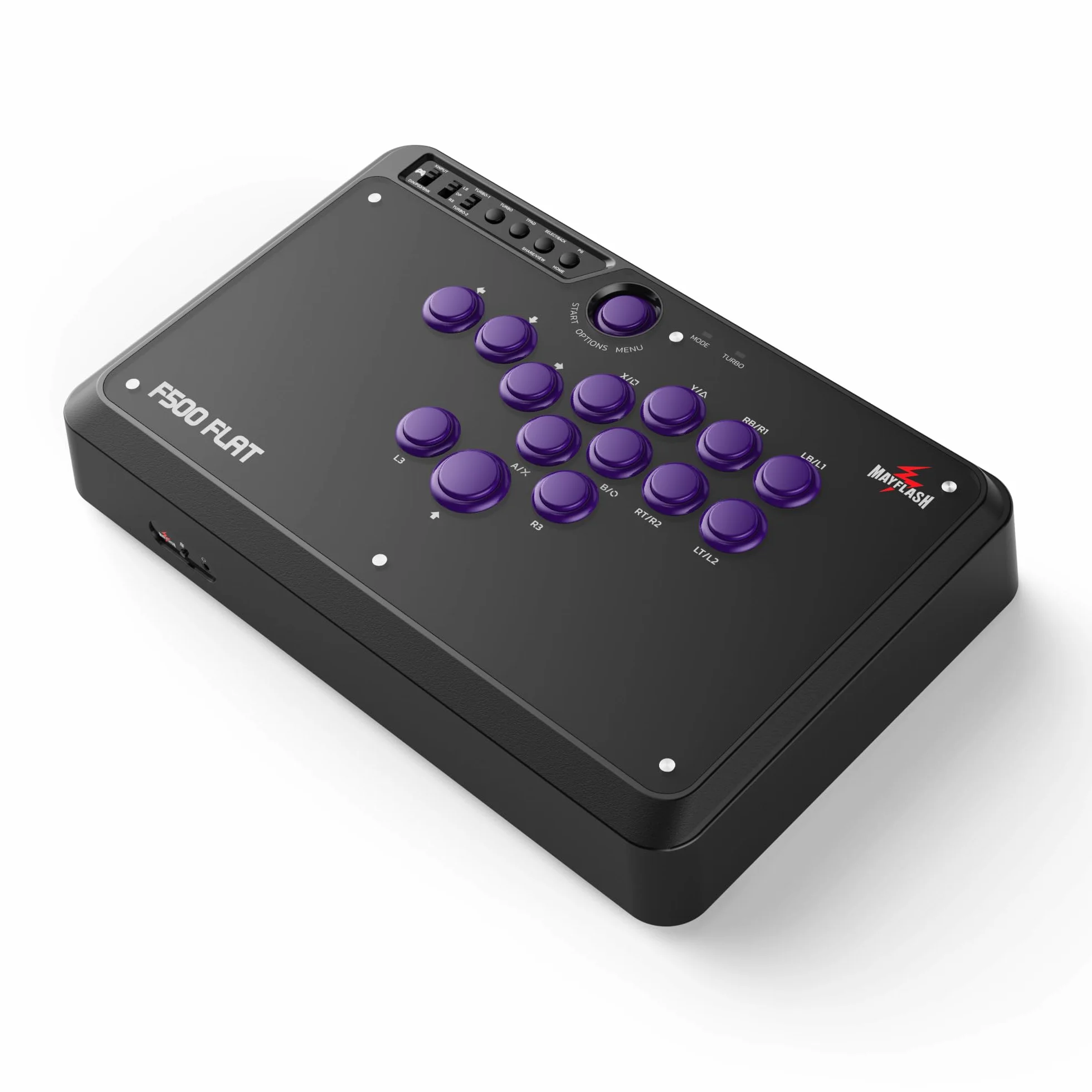 MAYFLASH F500 FLAT Fight Stick All Button Arcade Controller for PS4, PC, Xbox Series S/X, Xbox One, Switch, Steam Deck, macOS, Android, Raspberry Pi, NEOGEO mini and more