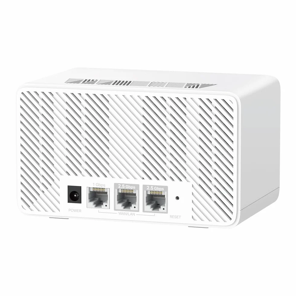 Mercusys TP-Link Halo H37BE Mesh Wi-Fi 7 BE6500 Mbps Dual-Band, 2 x 2,5G porty WAN/LAN, 1 x Gigabit Port WAN/LAN, pokrycie do 460 m2, 4K-QAM, MLO, Multi-RUs, OFDMA, sterowanie aplikacją, WPA3-SAE, 2