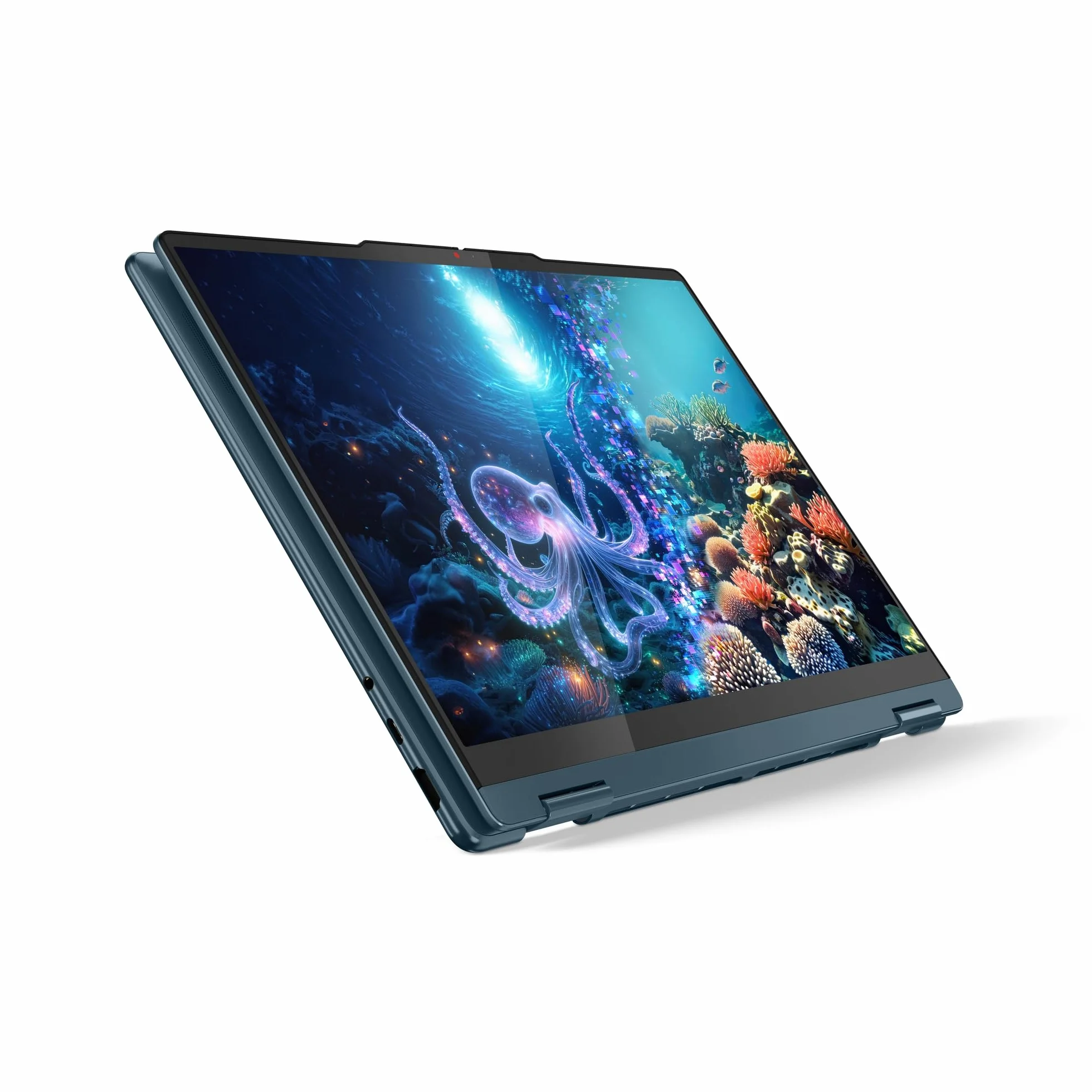 Lenovo Yoga 7 laptop 2 w 1, Copilot+, 14" WUXGA OLED, AMD Ryzen AI 7, 16 GB RAM, 512 GB SSD, AMD Radeon 860M, Win11, QWERTZ, Tidal Teal, 3 miesiące Premium Care, w zestawie etui dostępne wyłącznie w